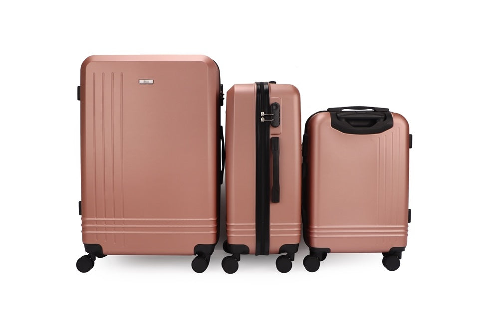 Alisa ABS Hard shell Lightweight 360 Dual Spinning Wheels Combo Lock 28" 24", 20" 3 Piece Luggage Set