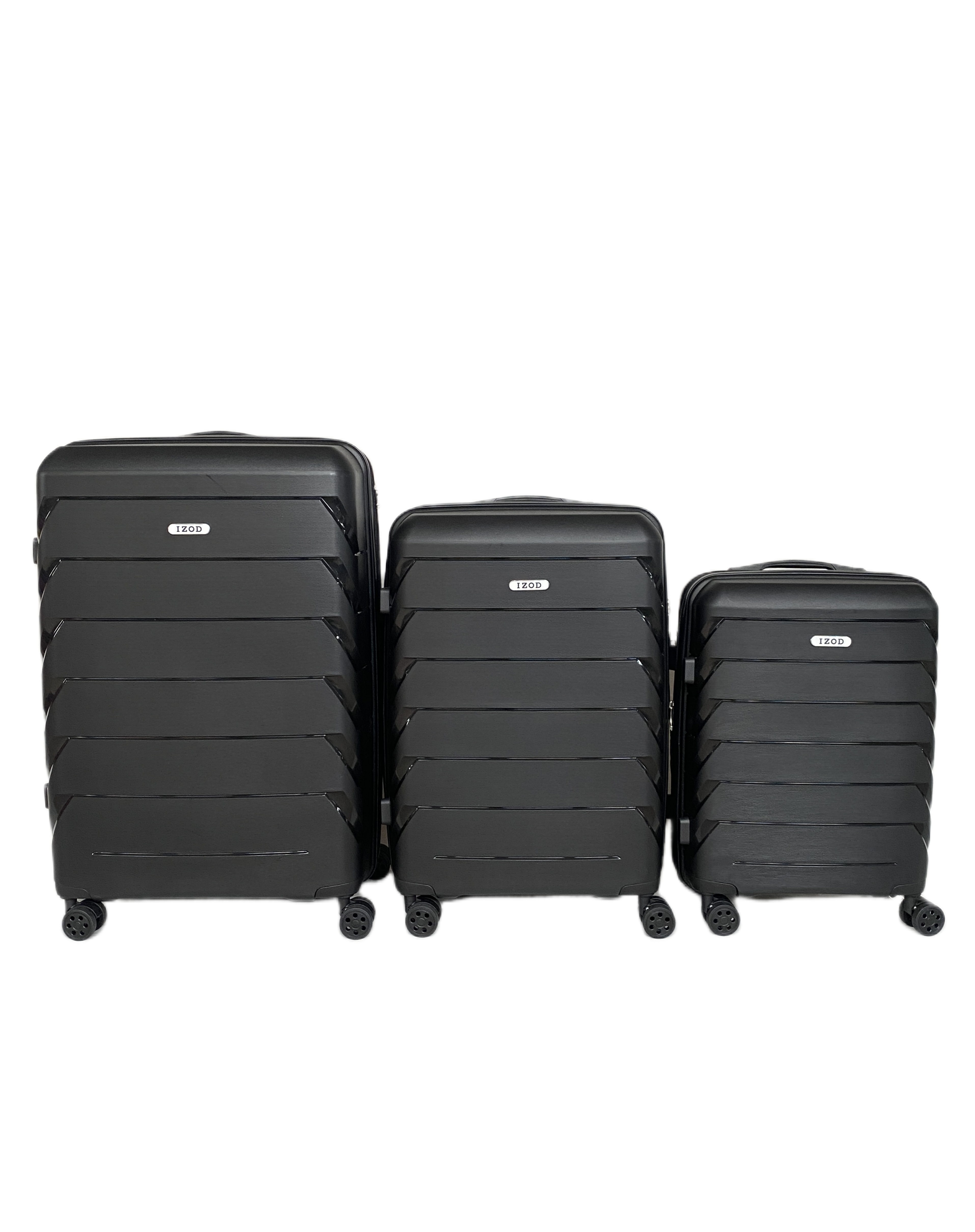 IZOD Ashley Polycarbonate Hard shell Expandable Lightweight 360 Dual Spinning Wheels Combo Lock 28", 24", 20" 3 Piece Luggage Set