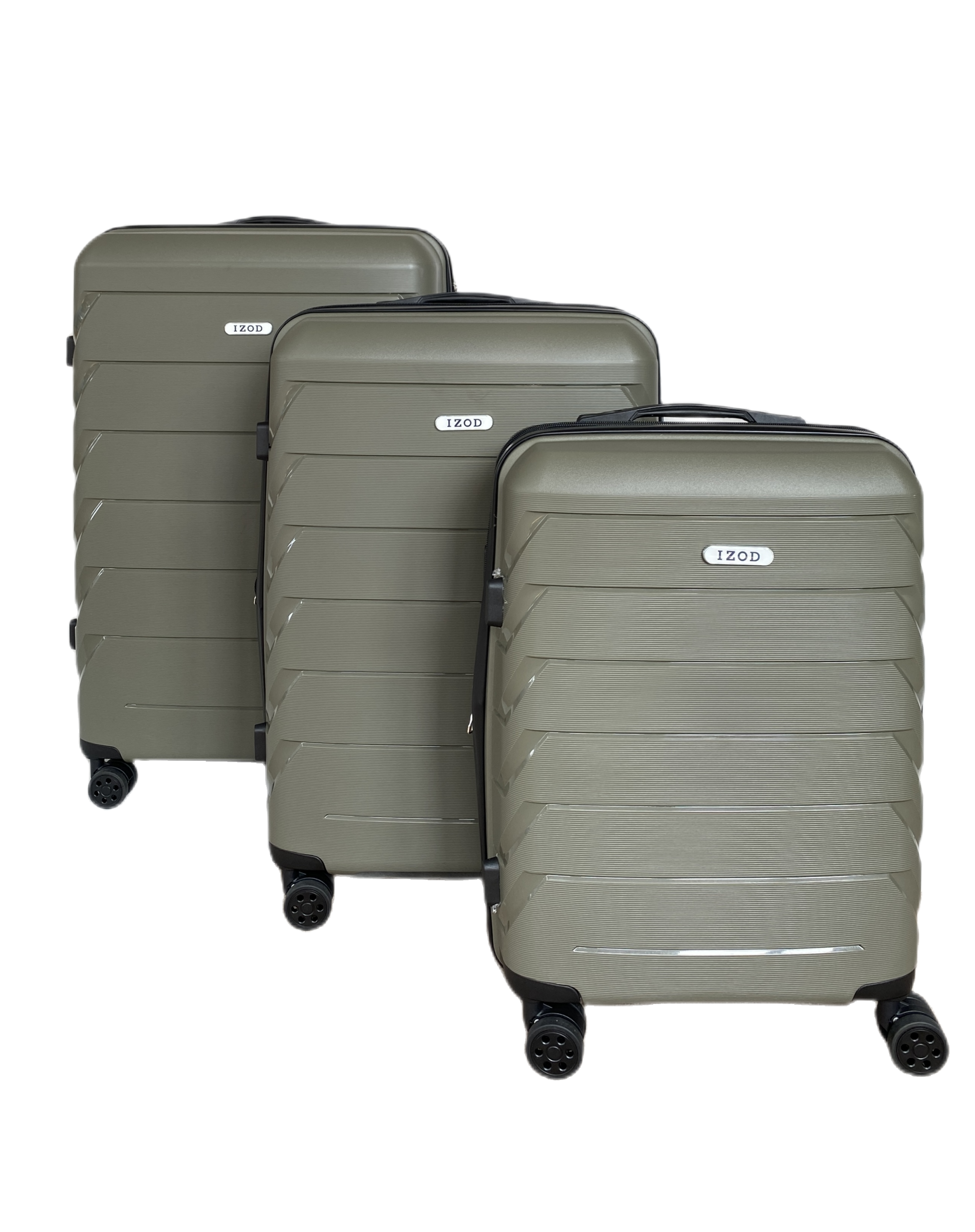 IZOD Ashley Polycarbonate Hard shell Expandable Lightweight 360 Dual Spinning Wheels Combo Lock 28", 24", 20" 3 Piece Luggage Set