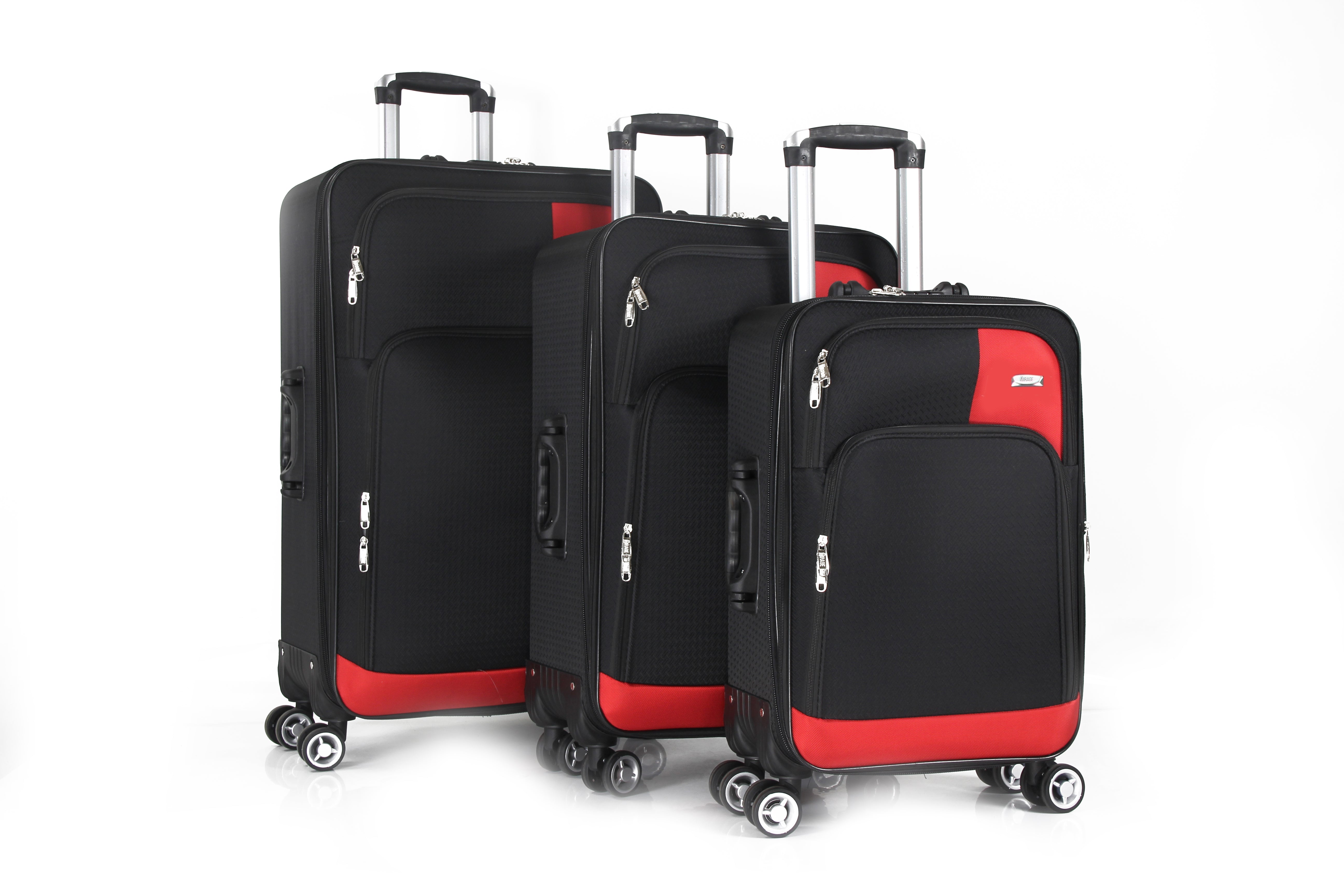 Brian Soft Shell Lightweight Expandable 360 Dual Spinning Wheels Combo Lock 28", 24", 20" 3 Piece Luggage Set