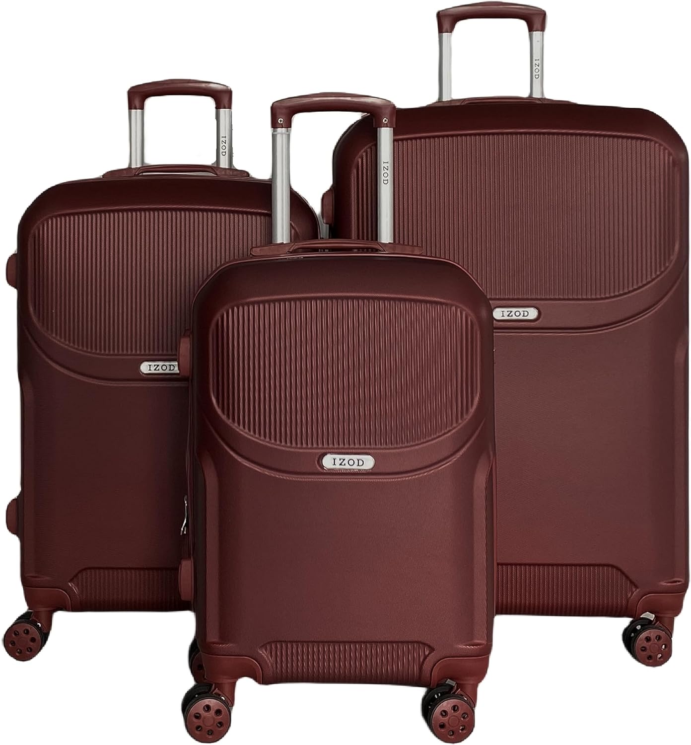 IZOD Regina Expandable ABS Hard shell Lightweight 360 Dual Spinning Wheels Combo Lock 28", 24", 20" 3 Piece Luggage Set