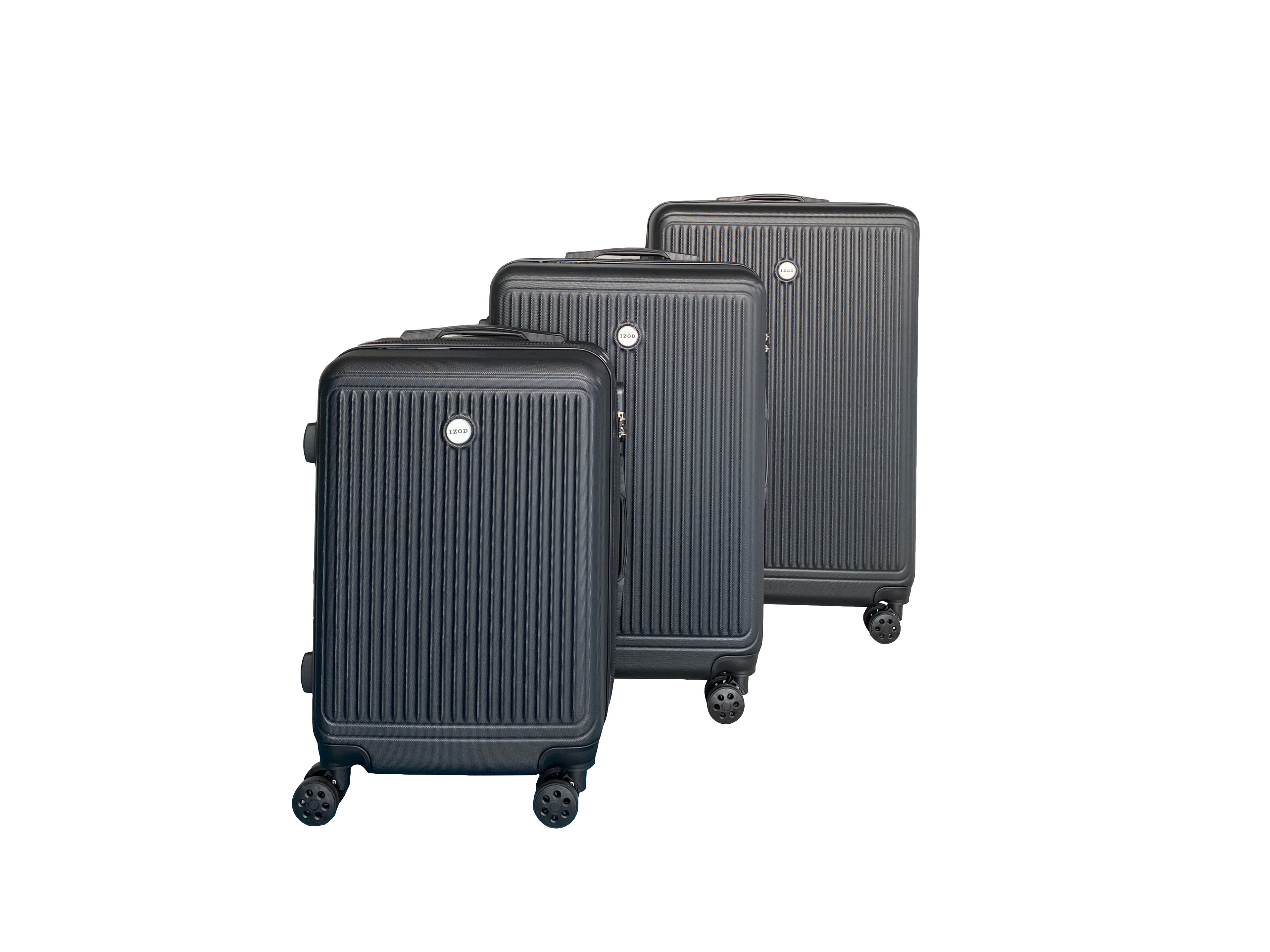 IZOD Clara Expandable ABS Hard shell Lightweight 360 Dual Spinning Wheels Combo Lock 28", 24", 20" 3 Piece Luggage Set