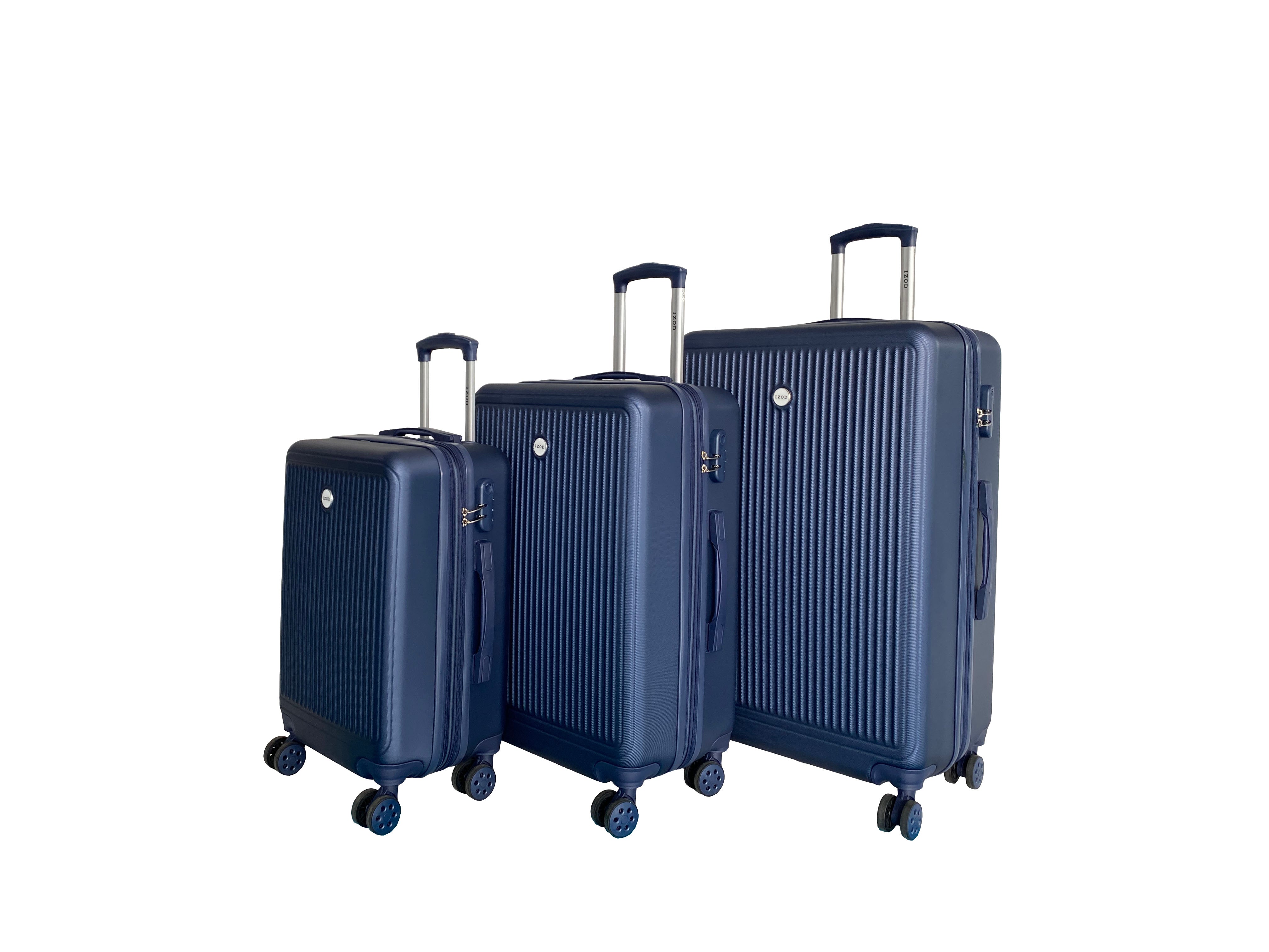 IZOD Clara Expandable ABS Hard shell Lightweight 360 Dual Spinning Wheels Combo Lock 28", 24", 20" 3 Piece Luggage Set