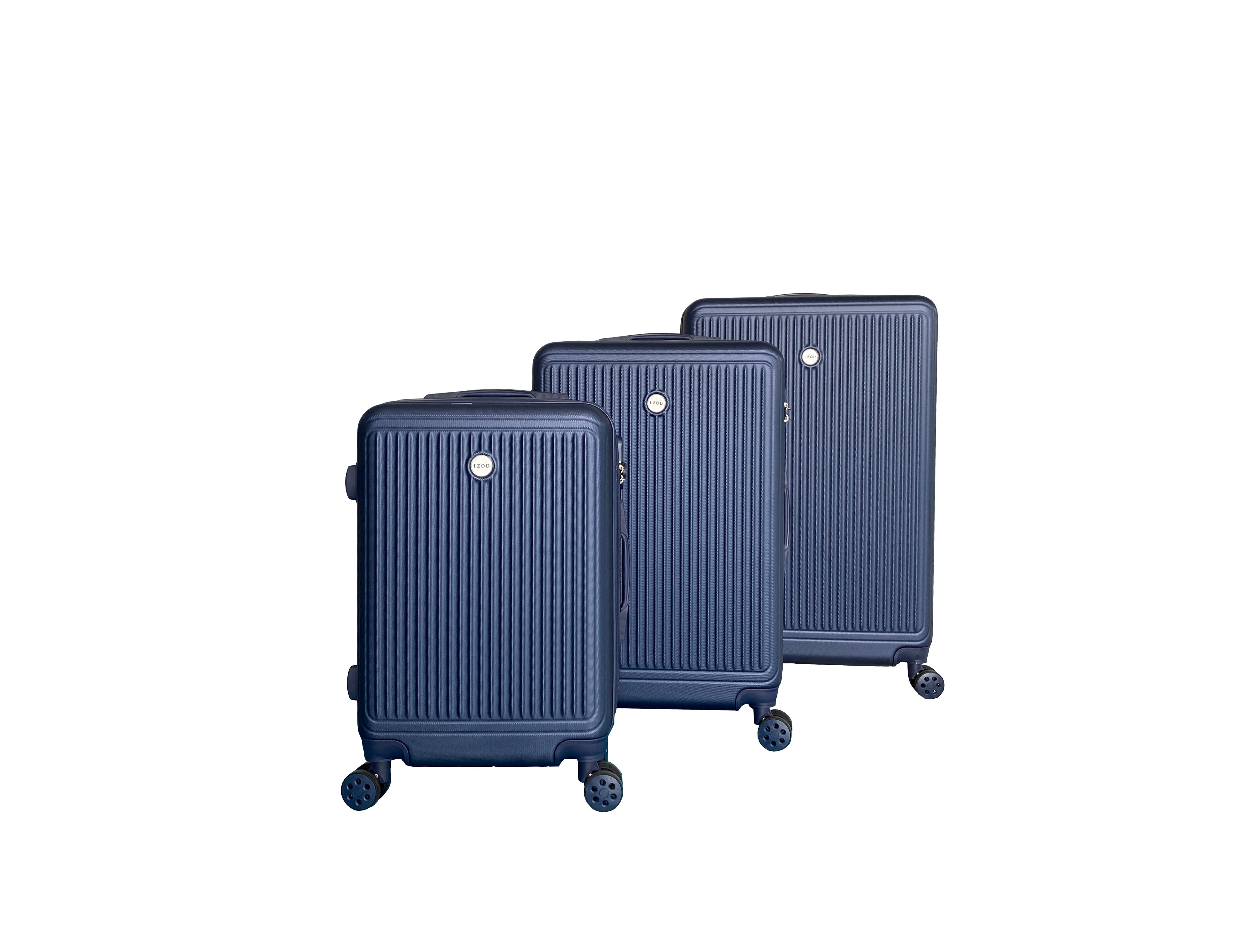 IZOD Clara Expandable ABS Hard shell Lightweight 360 Dual Spinning Wheels Combo Lock 28", 24", 20" 3 Piece Luggage Set