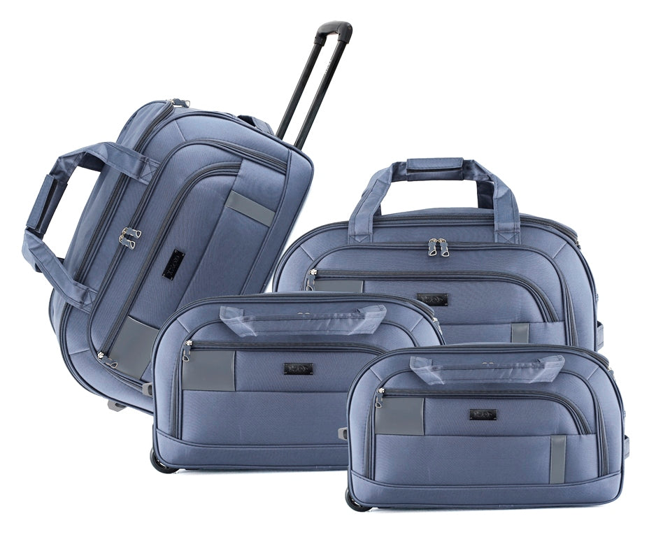 best light weight travel duffel bag with wheels IZOD Gavin Soft shell Lightweight Duffel Rolling Bag 4 Piece Set