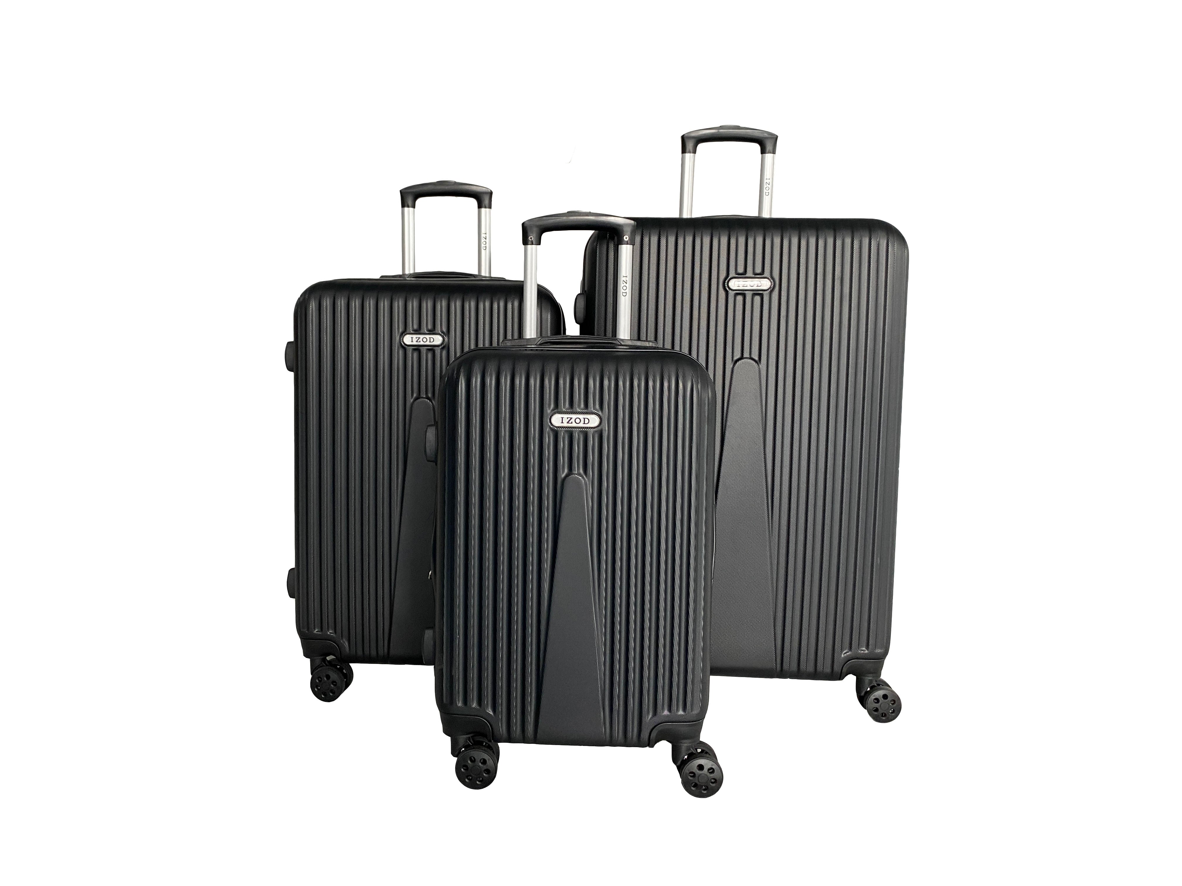 IZOD Janisa Expandable ABS Hard shell Lightweight 360 Dual Spinning Wheels Combo Lock 28", 24", 20" 3 Piece Luggage Set