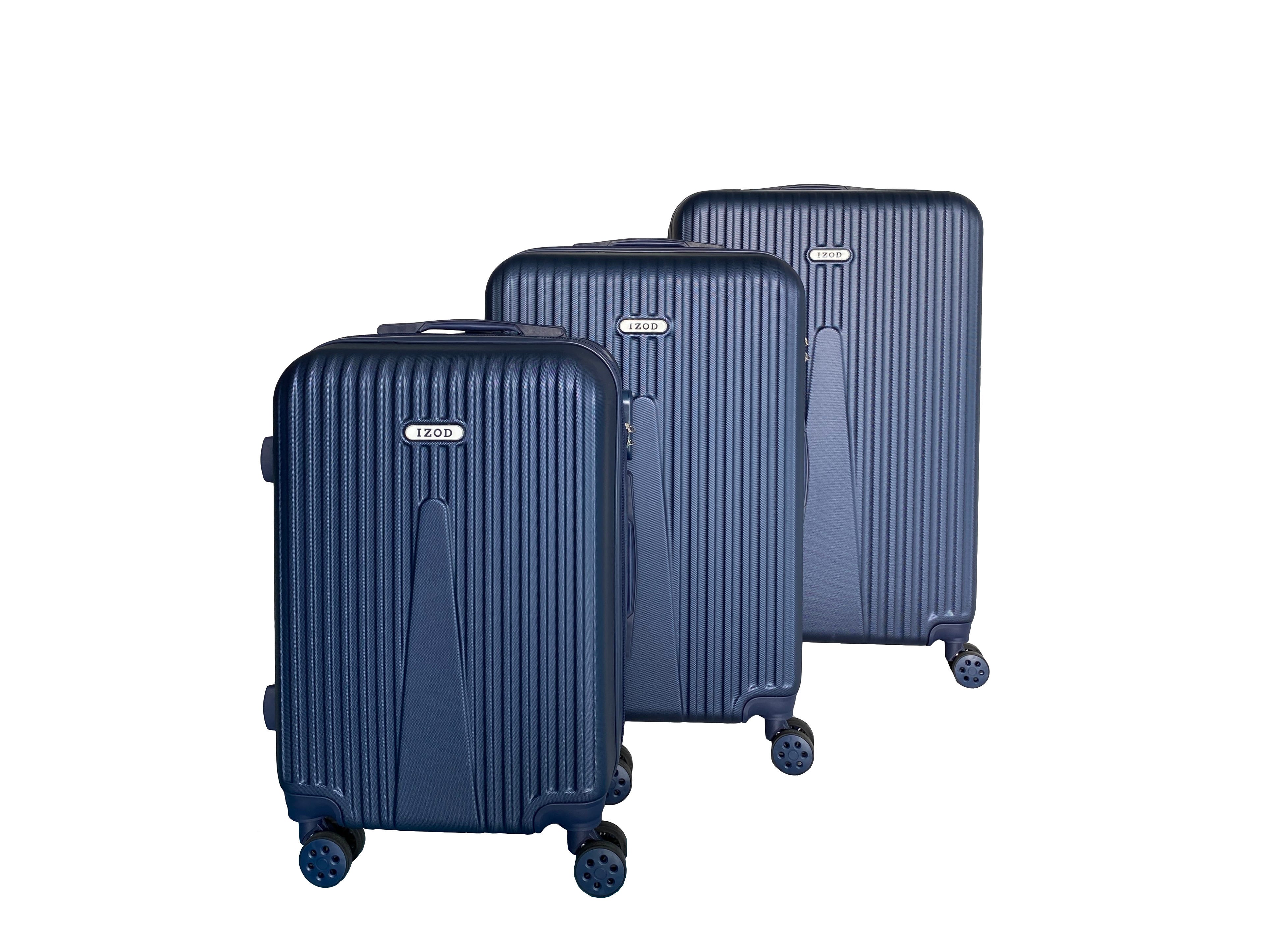 IZOD Janisa Expandable ABS Hard shell Lightweight 360 Dual Spinning Wheels Combo Lock 28", 24", 20" 3 Piece Luggage Set