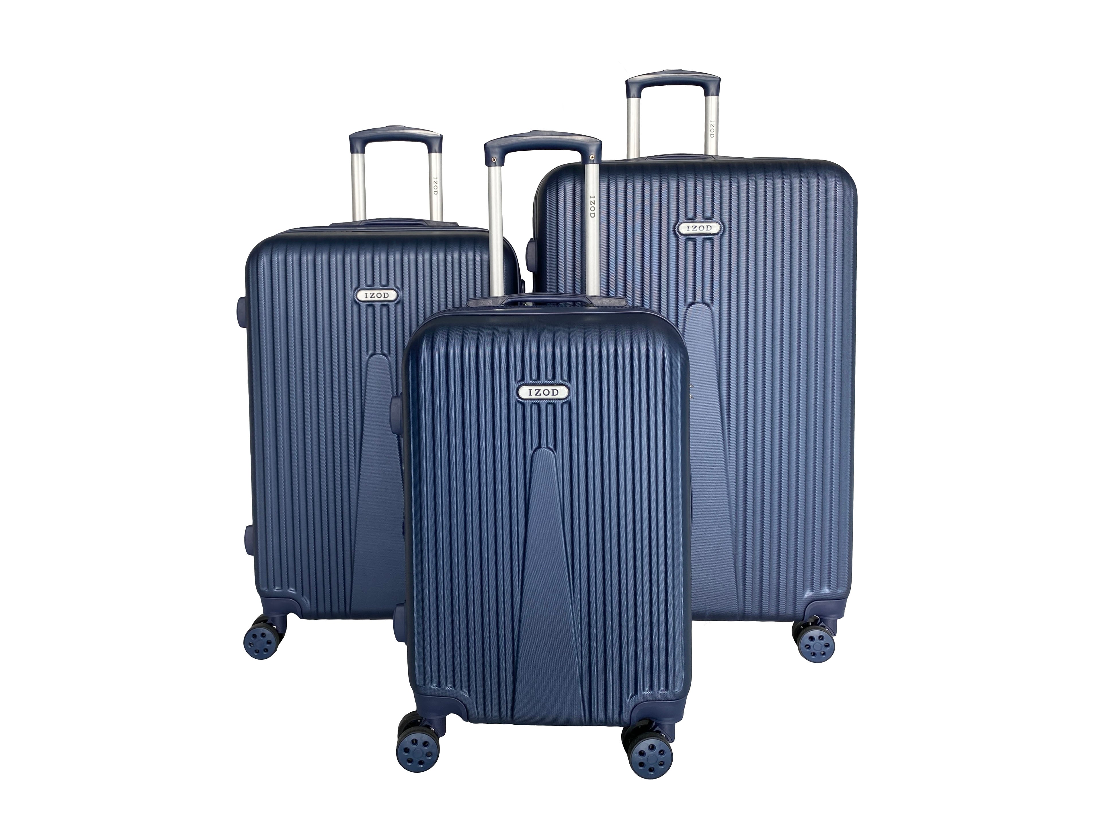 IZOD Janisa Expandable ABS Hard shell Lightweight 360 Dual Spinning Wheels Combo Lock 28", 24", 20" 3 Piece Luggage Set