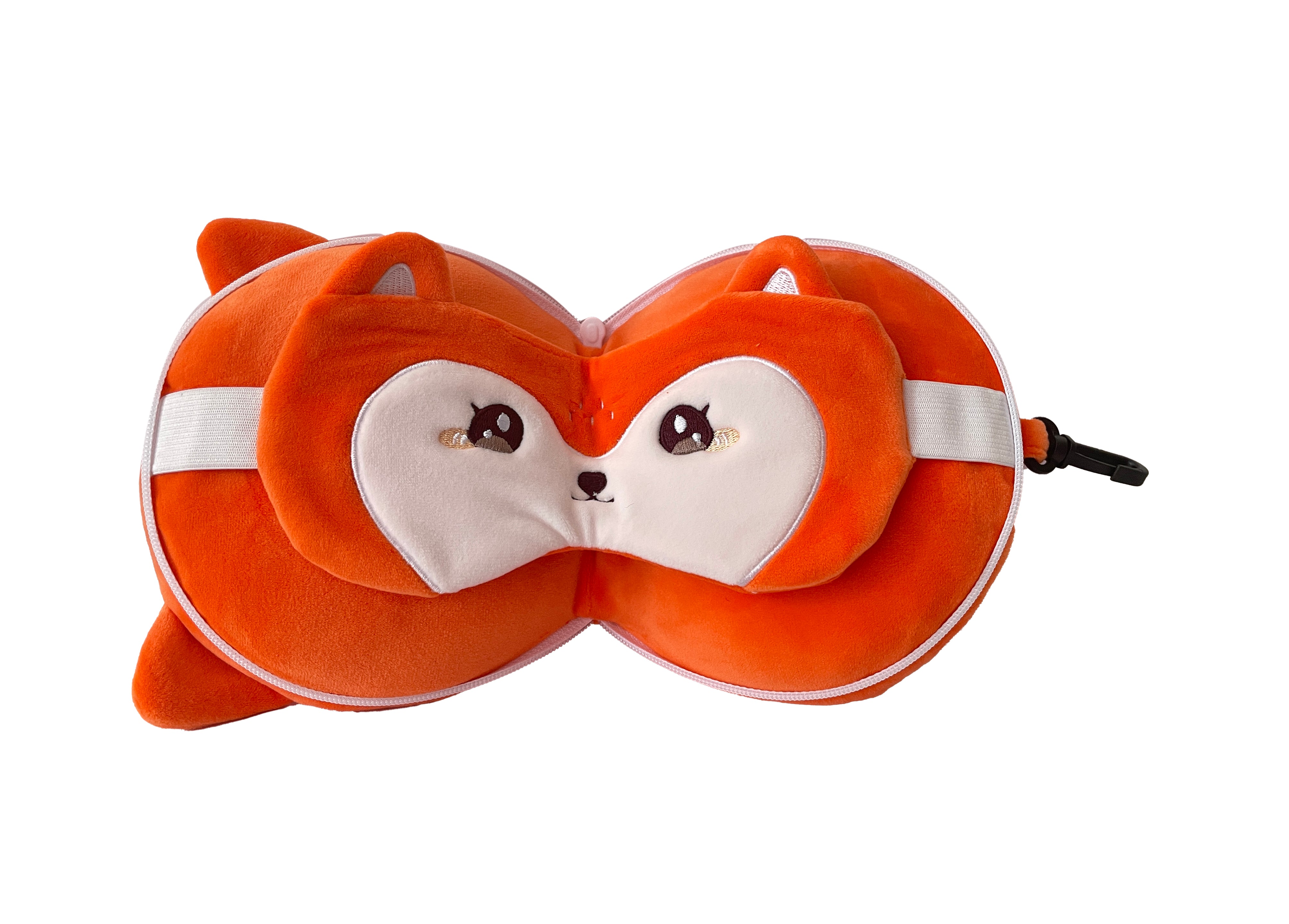 Kids 2-in-1 Travel Pillow and Eye Mask Animal Plush Soft Eye Mask Blindfold for Sleeping, Nights and Travel