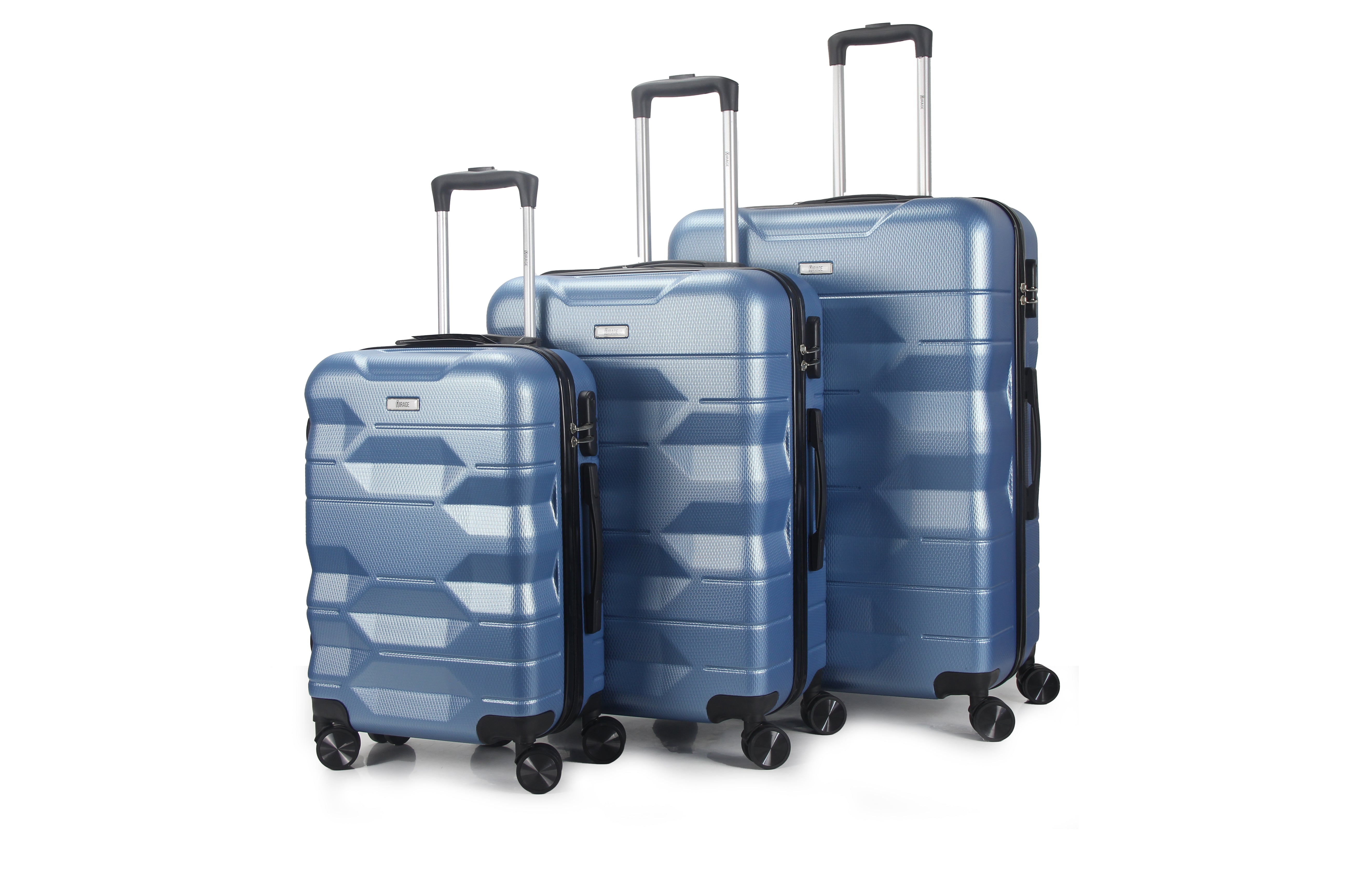 Maggie ABS Hard shell Lightweight 360 Dual Spinning Wheels Combo Lock 28" 24", 20" 3 Piece Luggage Set