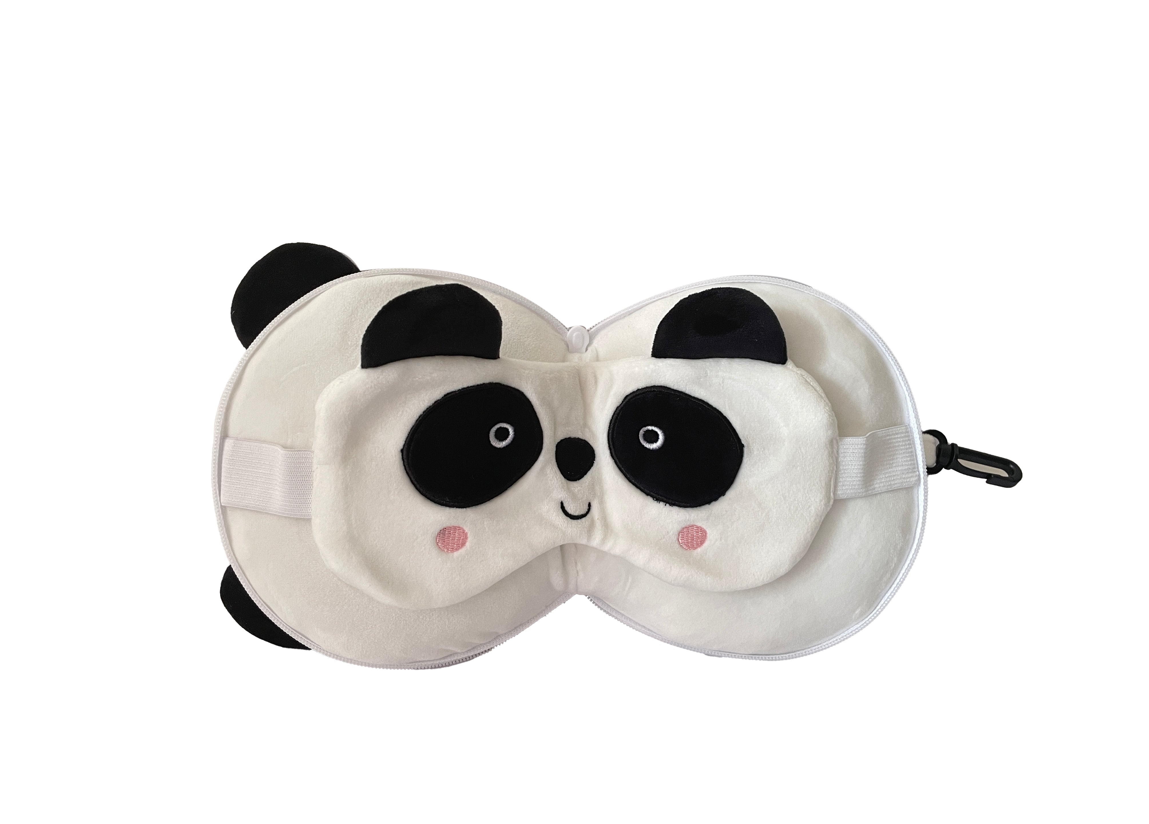 Kids 2-in-1 Travel Pillow and Eye Mask Animal Plush Soft Eye Mask Blindfold for Sleeping, Nights and Travel