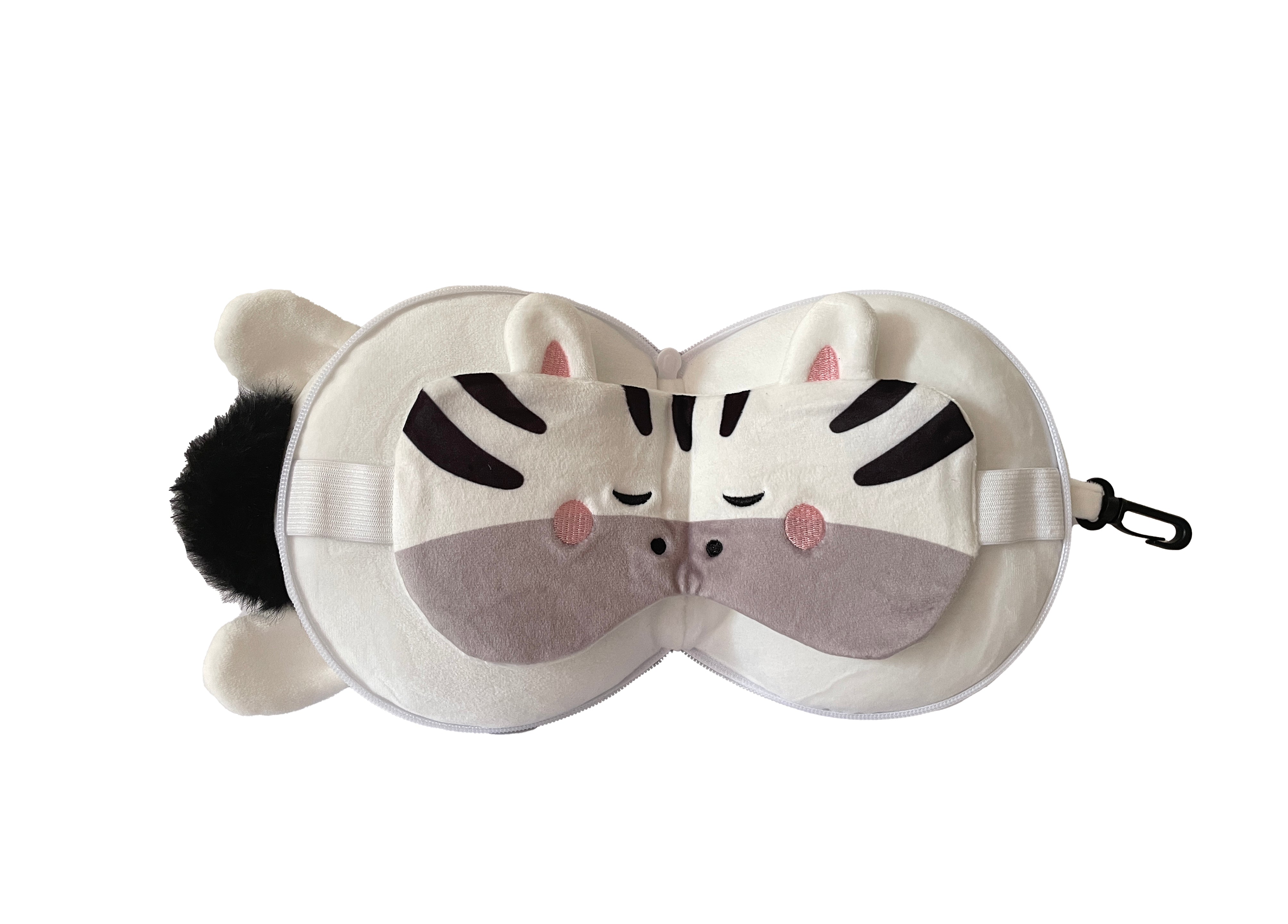 Kids 2-in-1 Travel Pillow and Eye Mask Animal Plush Soft Eye Mask Blindfold for Sleeping, Nights and Travel