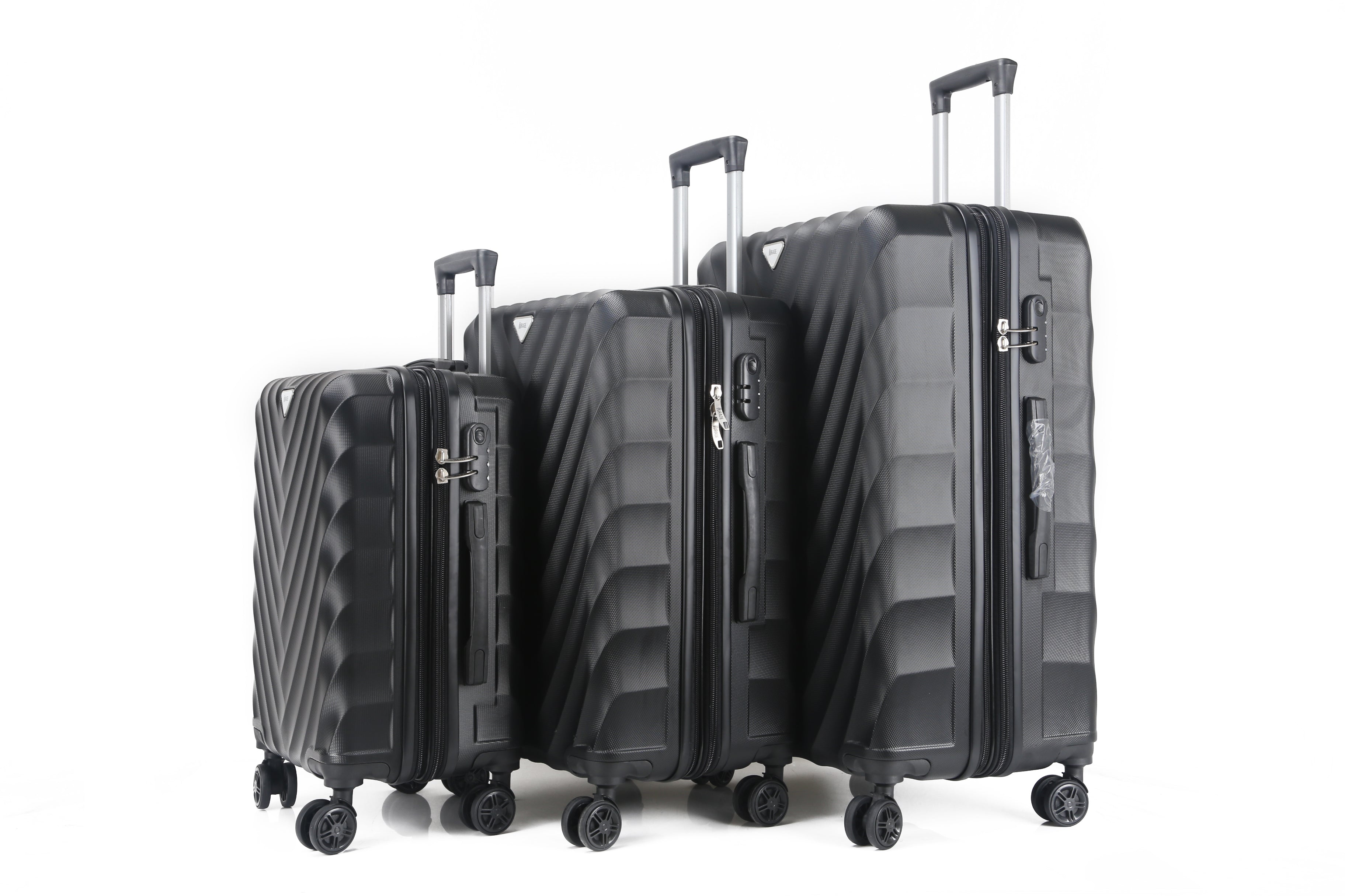 Ryan ABS Hard shell Lightweight 360 Dual Spinning Wheels Combo Lock 28" 24", 20" 3 Piece Luggage Set