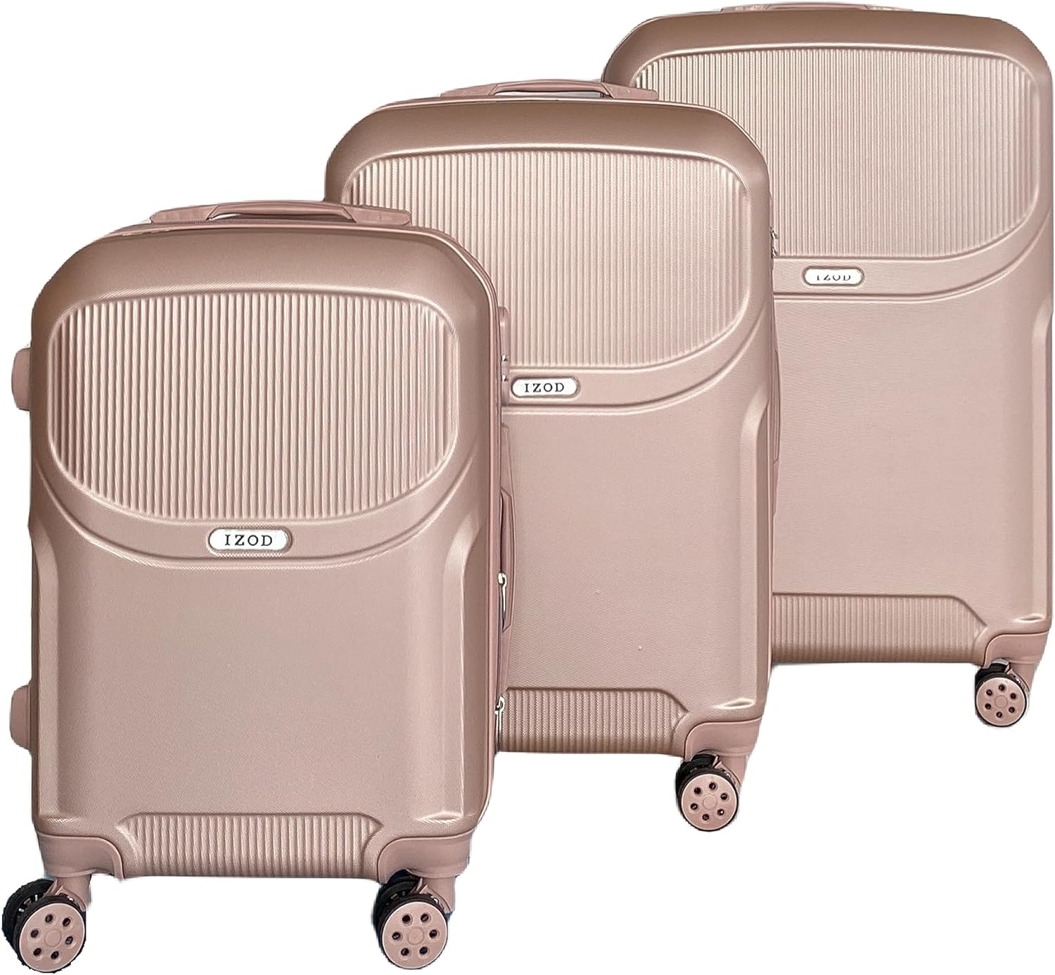 IZOD Regina Expandable ABS Hard shell Lightweight 360 Dual Spinning Wheels Combo Lock 28", 24", 20" 3 Piece Luggage Set