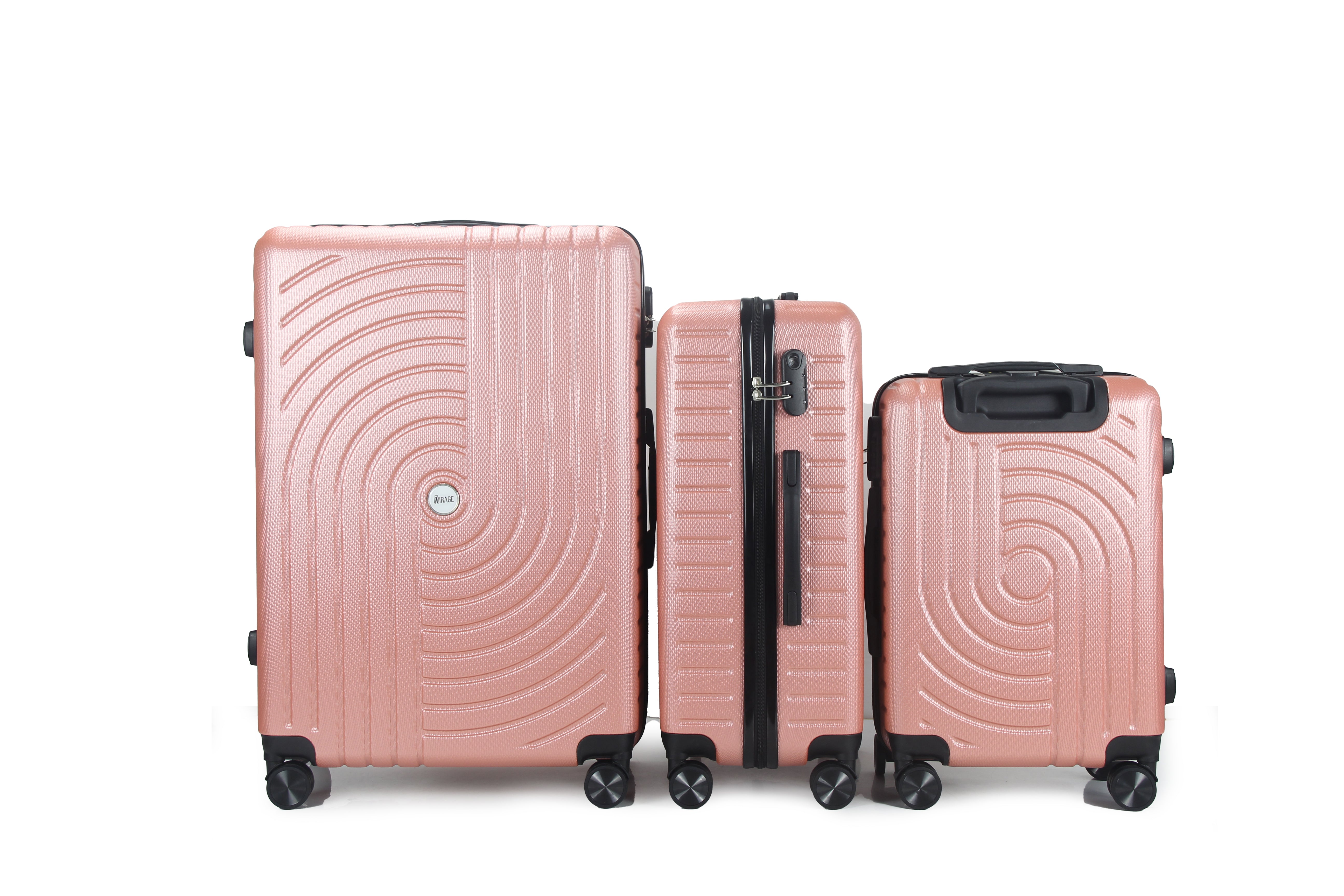 Sally ABS Hard shell Lightweight 360 Dual Spinning Wheels Combo Lock 28" 24", 20" 3 Piece Luggage Set