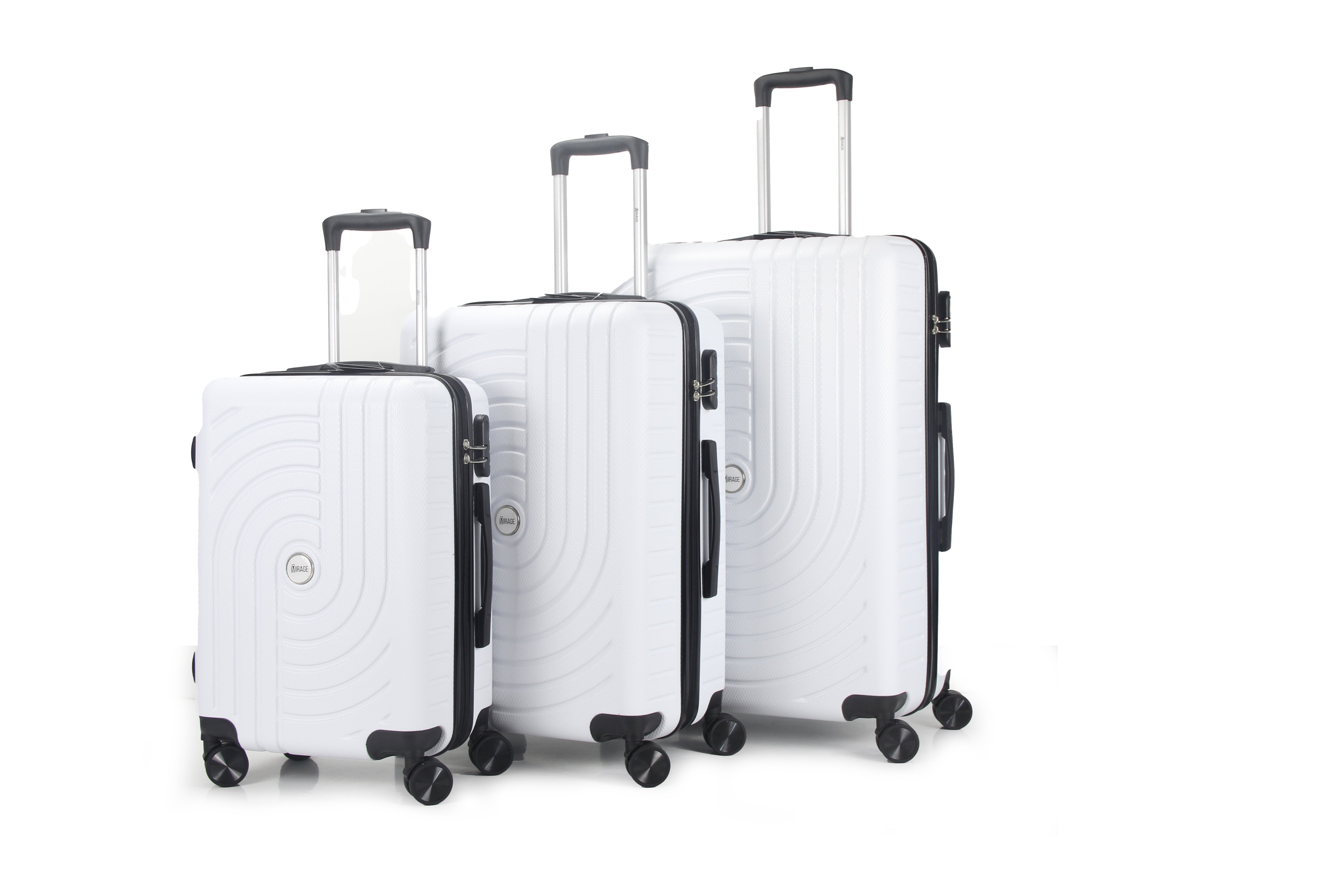 Sally ABS Hard shell Lightweight 360 Dual Spinning Wheels Combo Lock 28" 24", 20" 3 Piece Luggage Set