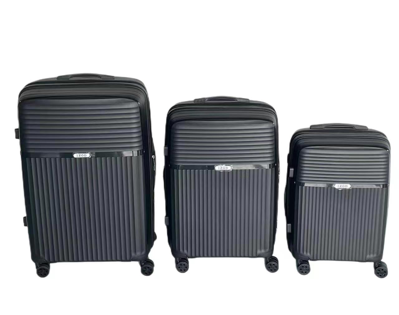 IZOD Siri Polycarbonate Hard shell Expandable Lightweight 360 Dual Spinning Wheels Combo Lock 28", 24", 20" 3 Piece Luggage Set