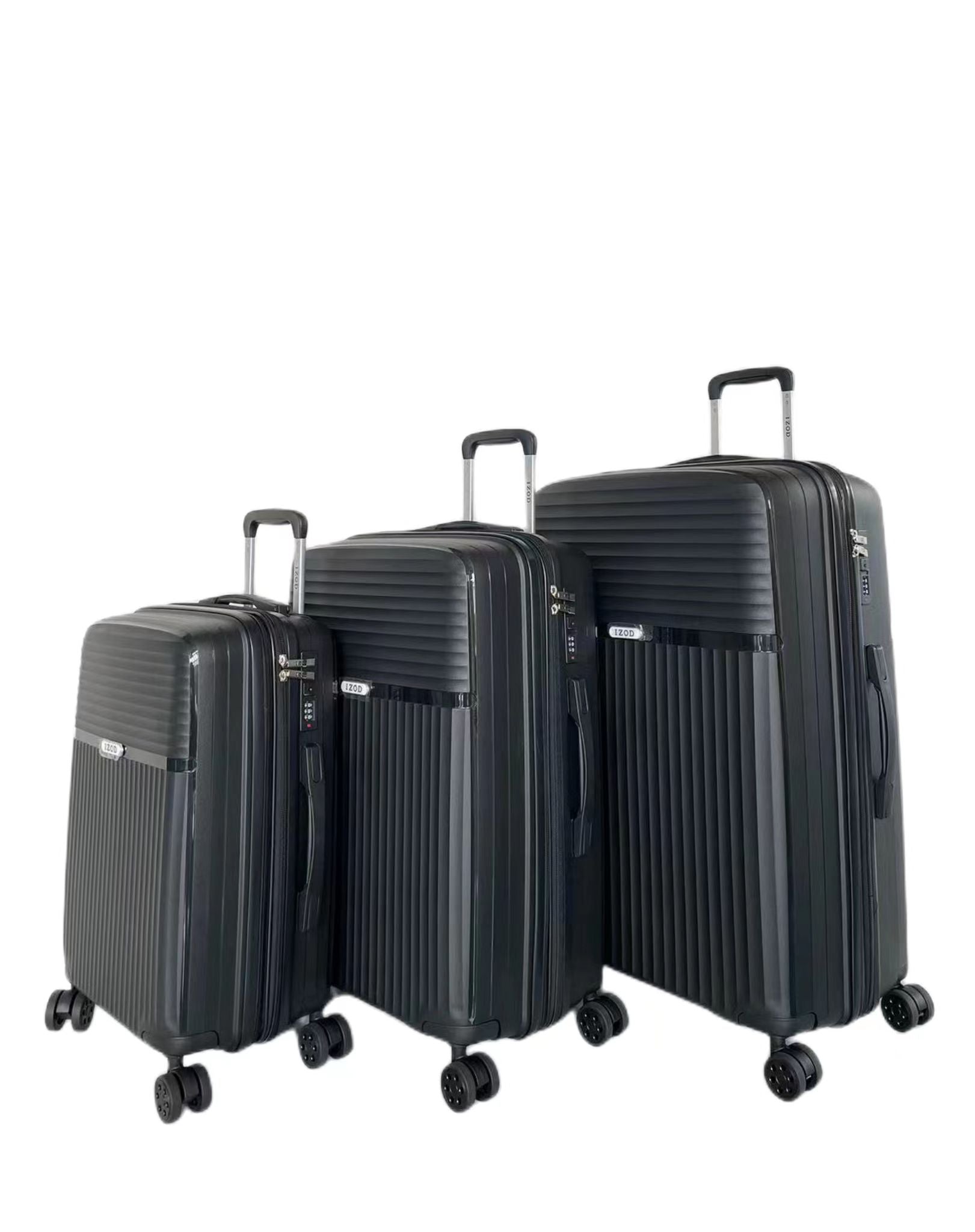 IZOD Siri Polycarbonate Hard shell Expandable Lightweight 360 Dual Spinning Wheels Combo Lock 28", 24", 20" 3 Piece Luggage Set