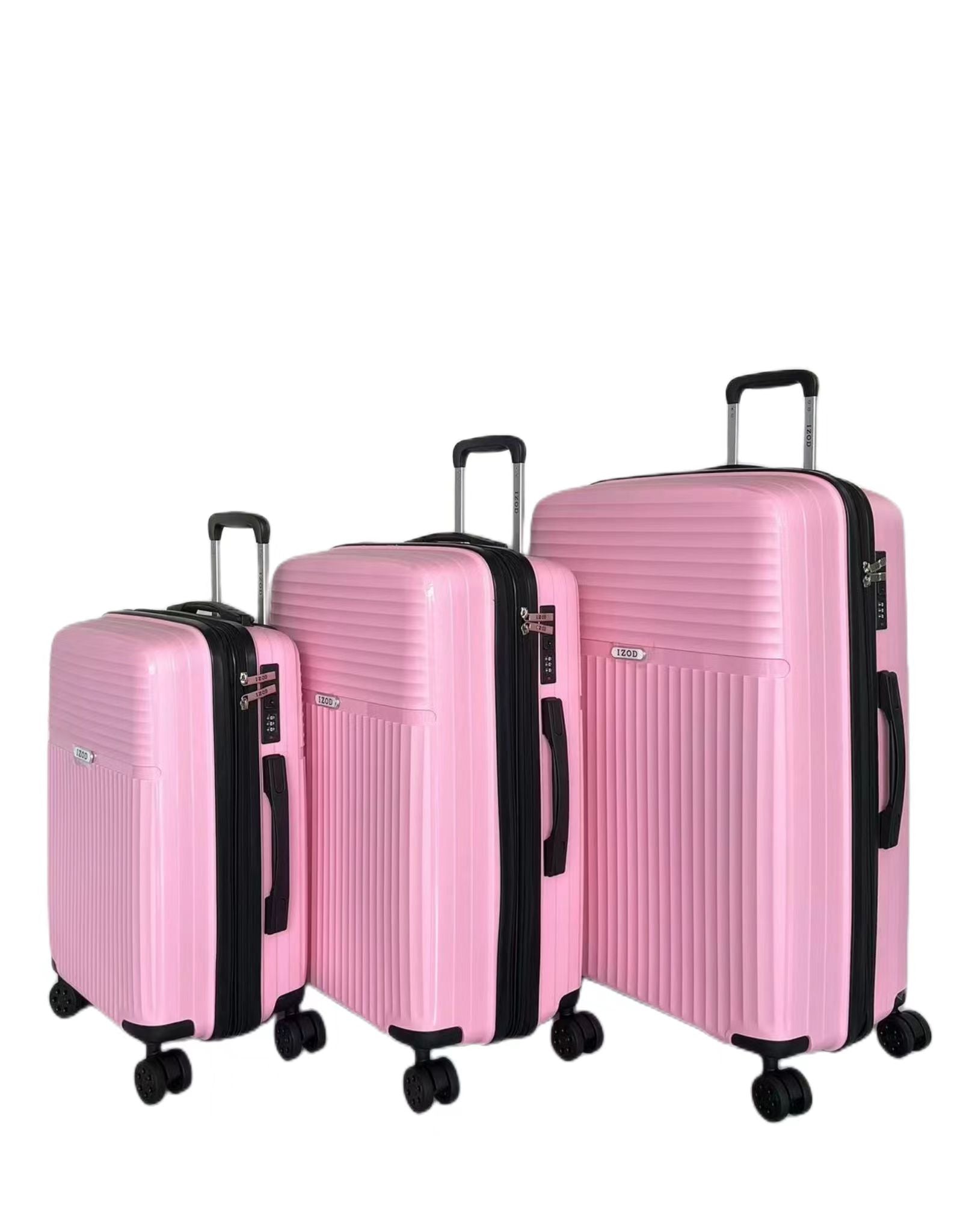 IZOD Siri Polycarbonate Hard shell Expandable Lightweight 360 Dual Spinning Wheels Combo Lock 28", 24", 20" 3 Piece Luggage Set