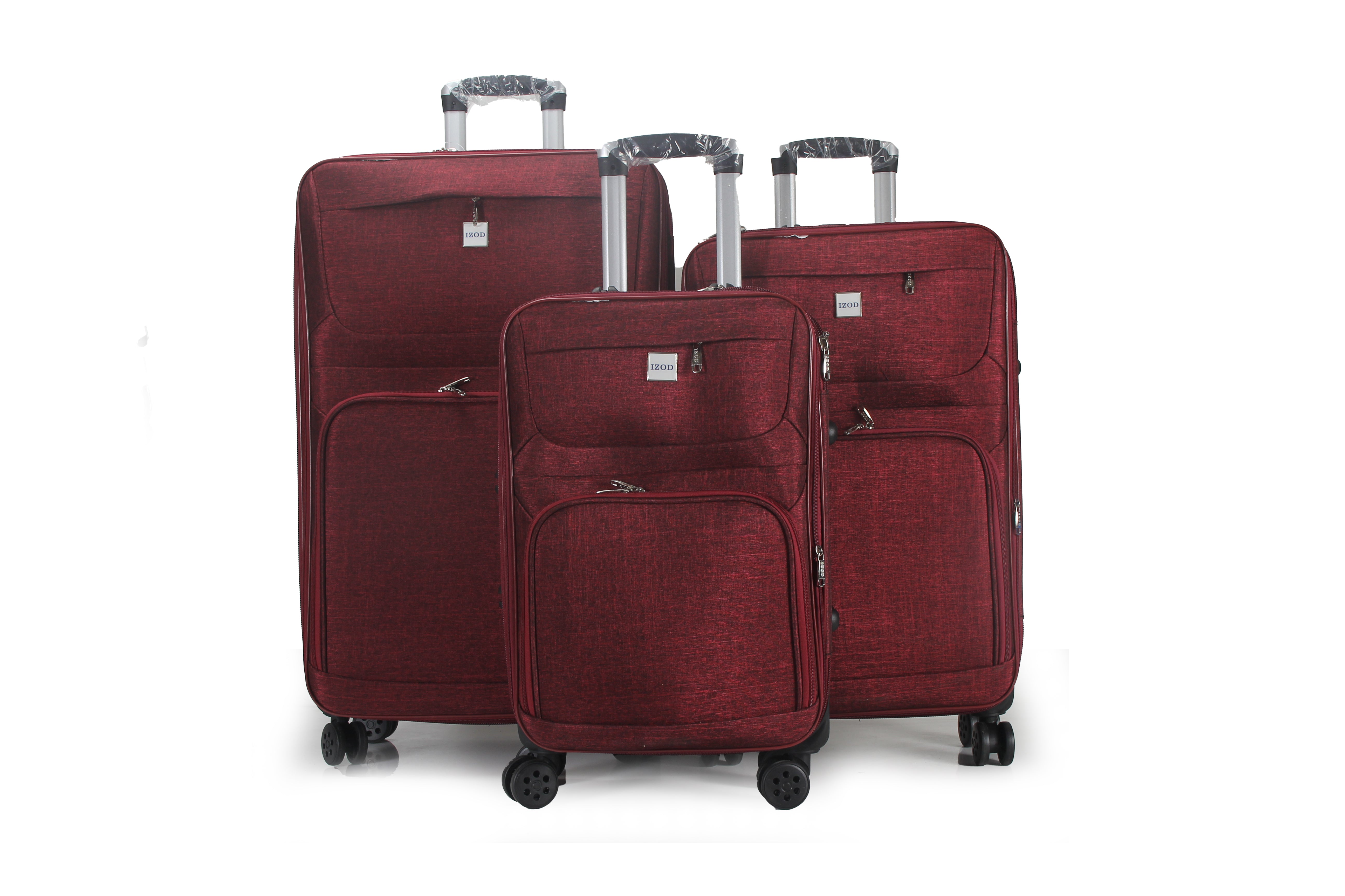 IZOD Zane Soft Shell Lightweight Expandable 360 Dual Spinning Wheels Combo Lock 28", 24", 20" 3 Piece Luggage Set