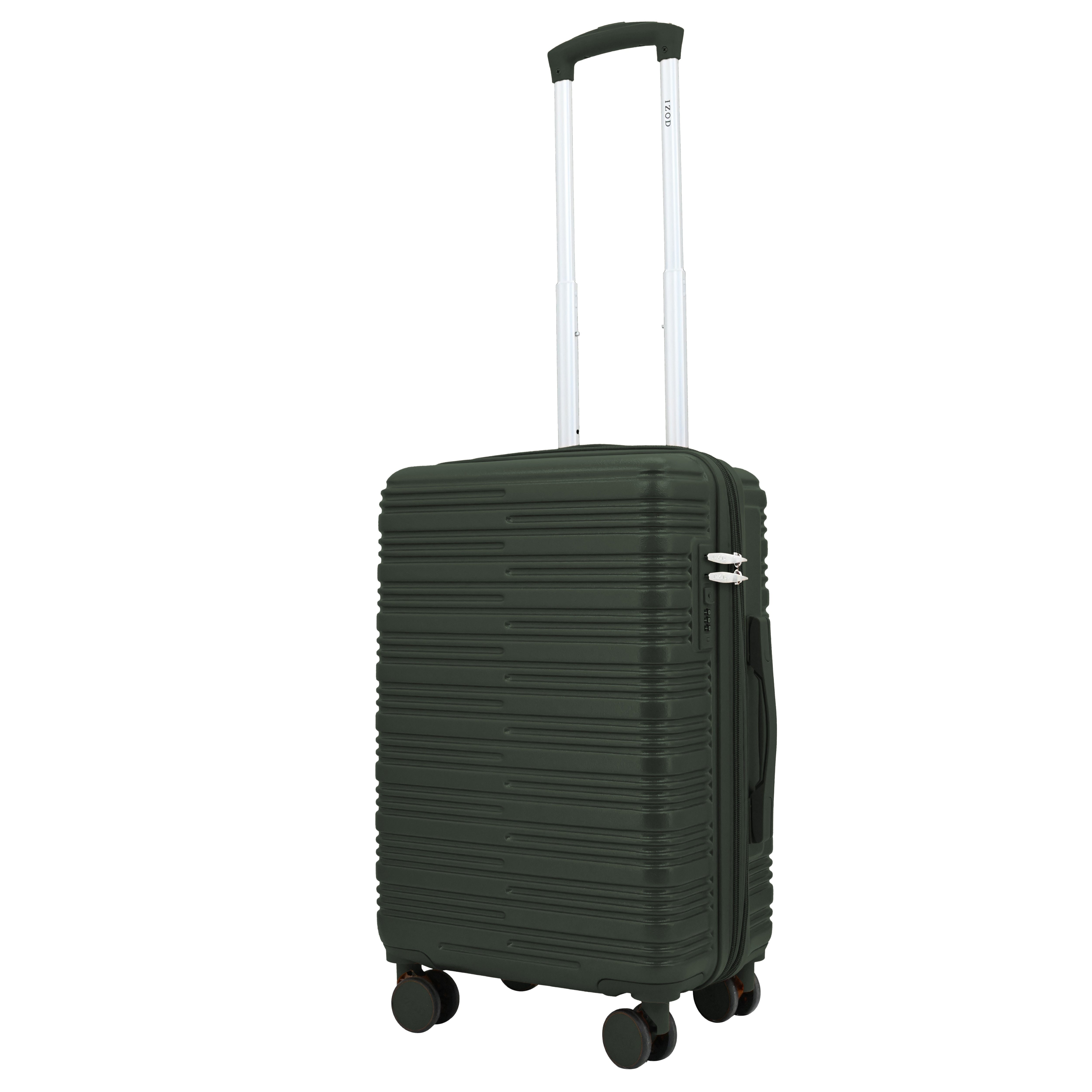 IZOD Romeo 20-Inch Carry-On Luggage – Lightweight Expandable ABS Hardside Suitcase with 360° Dual Spinner Wheels & Built-In Combo Lock