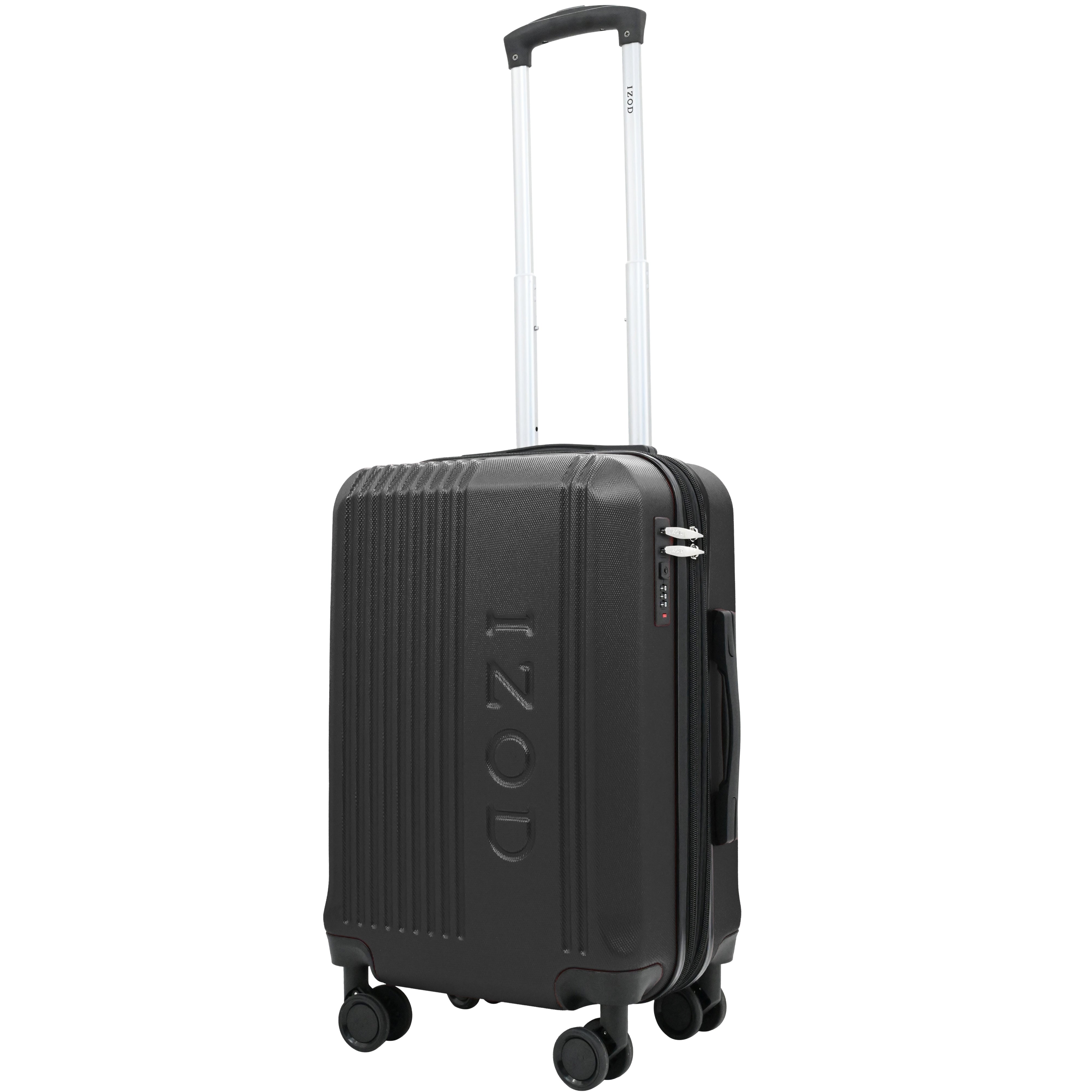 IZOD Zane 20-Inch Carry-On Luggage – Lightweight Expandable ABS Hardside Suitcase with 360° Dual Spinner Wheels & Built-In Combo Lock