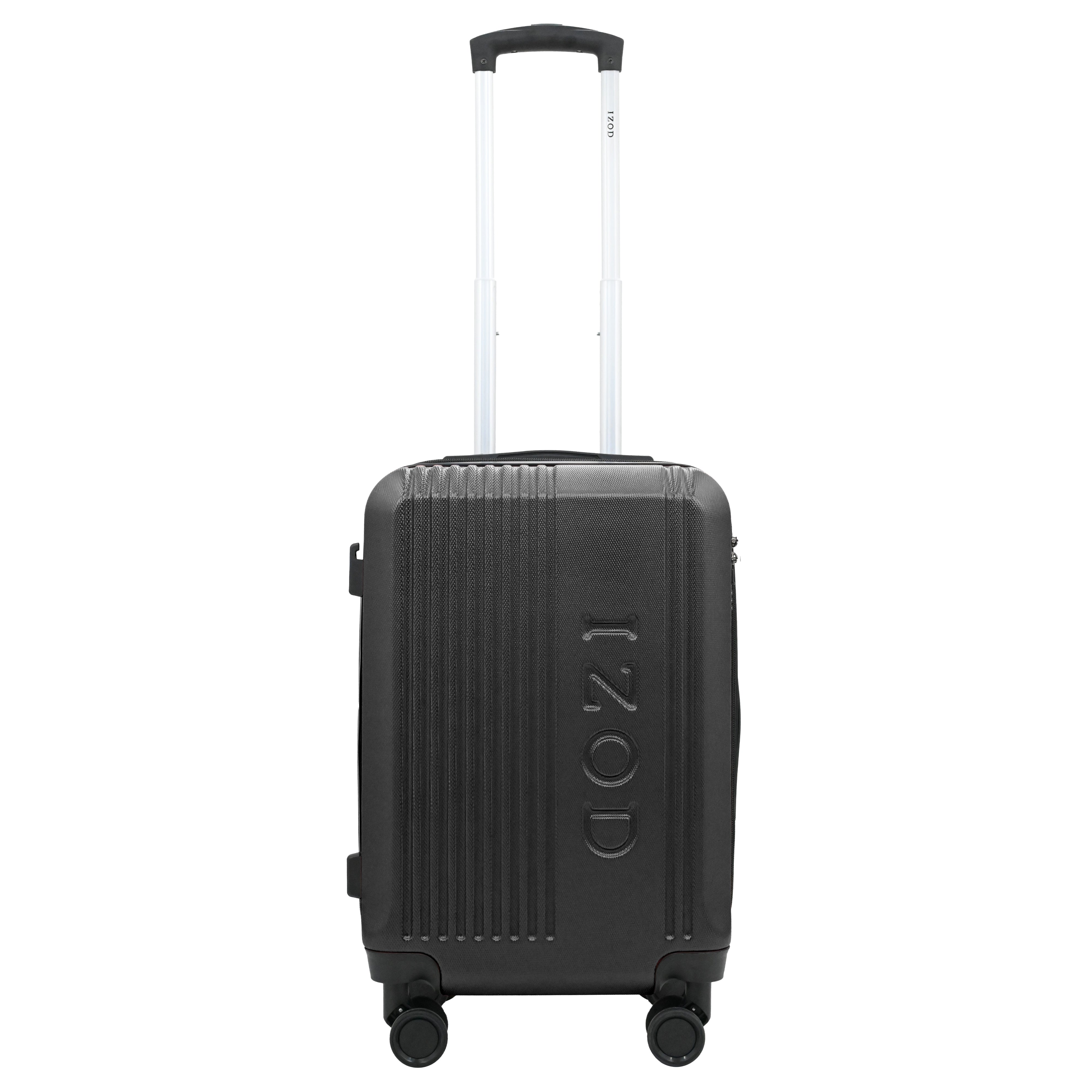 IZOD Zane 20-Inch Carry-On Luggage – Lightweight Expandable ABS Hardside Suitcase with 360° Dual Spinner Wheels & Built-In Combo Lock