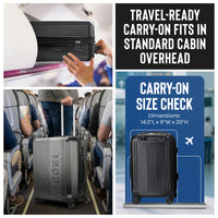 IZOD Zane 20-Inch Carry-On Luggage – Lightweight Expandable ABS Hardside Suitcase with 360° Dual Spinner Wheels & Built-In Combo Lock