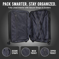 IZOD Zane 20-Inch Carry-On Luggage – Lightweight Expandable ABS Hardside Suitcase with 360° Dual Spinner Wheels & Built-In Combo Lock