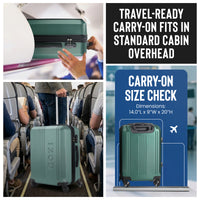 IZOD Zane 20-Inch Carry-On Luggage – Lightweight Expandable ABS Hardside Suitcase with 360° Dual Spinner Wheels & Built-In Combo Lock