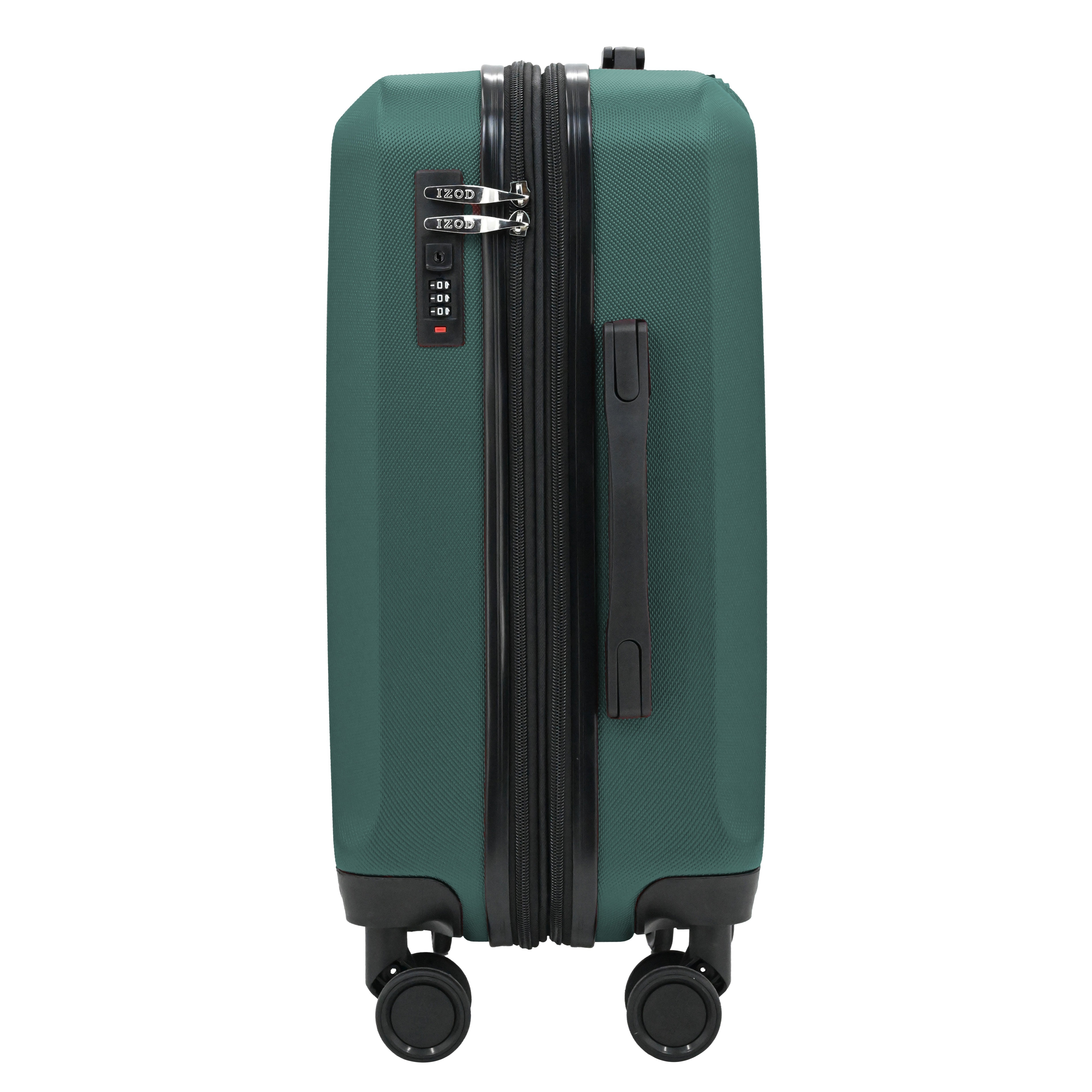 IZOD Zane 20-Inch Carry-On Luggage – Lightweight Expandable ABS Hardside Suitcase with 360° Dual Spinner Wheels & Built-In Combo Lock