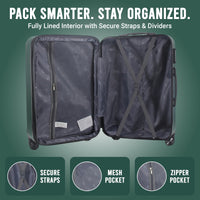 Zane 20 Inch Carry-On Expandable Spinner with Combo Lock