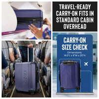 IZOD Zane 20-Inch Carry-On Luggage – Lightweight Expandable ABS Hardside Suitcase with 360° Dual Spinner Wheels & Built-In Combo Lock