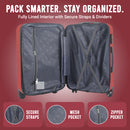 Zane 20 Inch Carry-On Expandable Spinner with Combo Lock