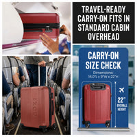 Zane 20 Inch Carry-On Expandable Spinner with Combo Lock