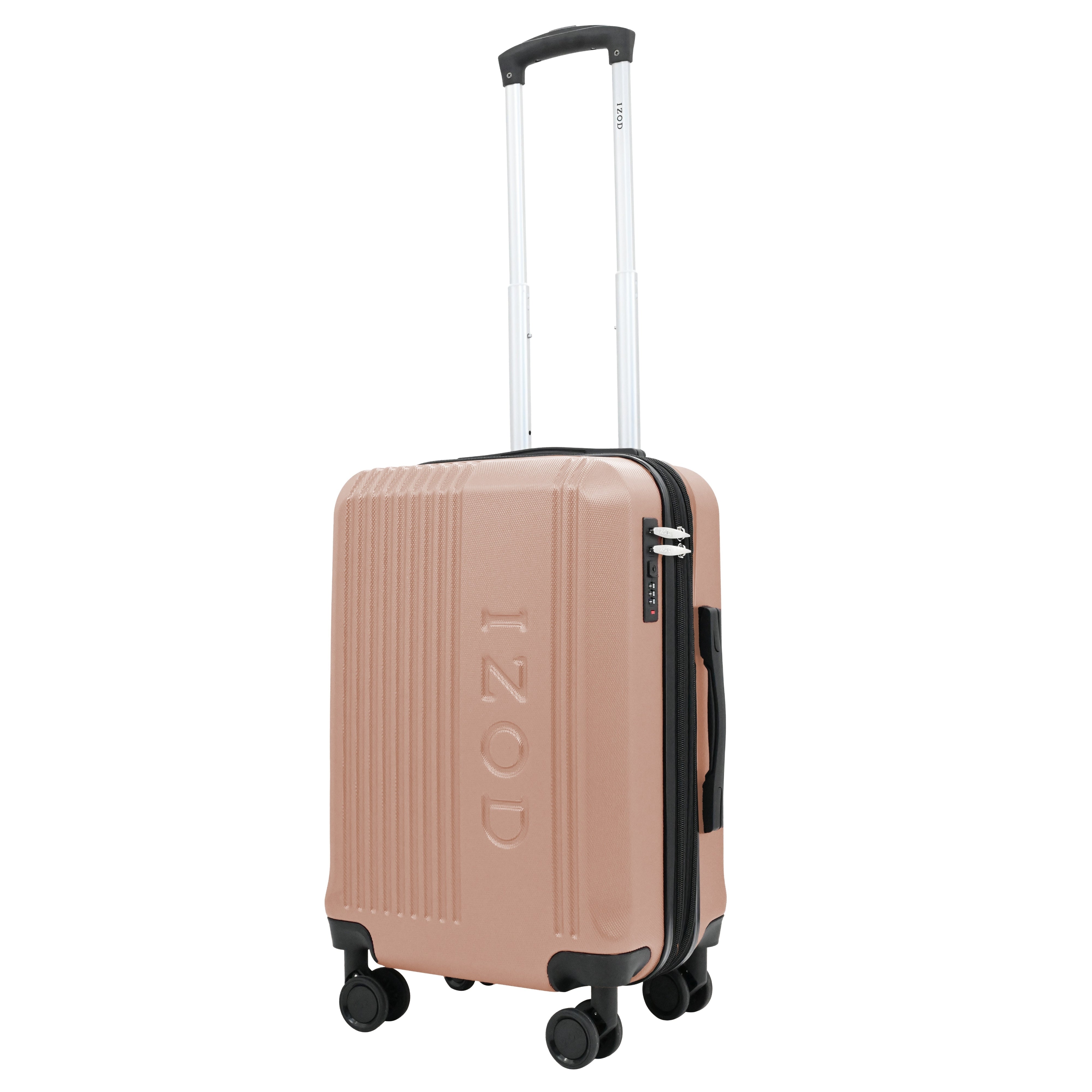 IZOD Zane 20-Inch Carry-On Luggage – Lightweight Expandable ABS Hardside Suitcase with 360° Dual Spinner Wheels & Built-In Combo Lock