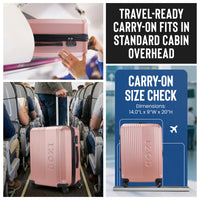IZOD Zane 20-Inch Carry-On Luggage – Lightweight Expandable ABS Hardside Suitcase with 360° Dual Spinner Wheels & Built-In Combo Lock