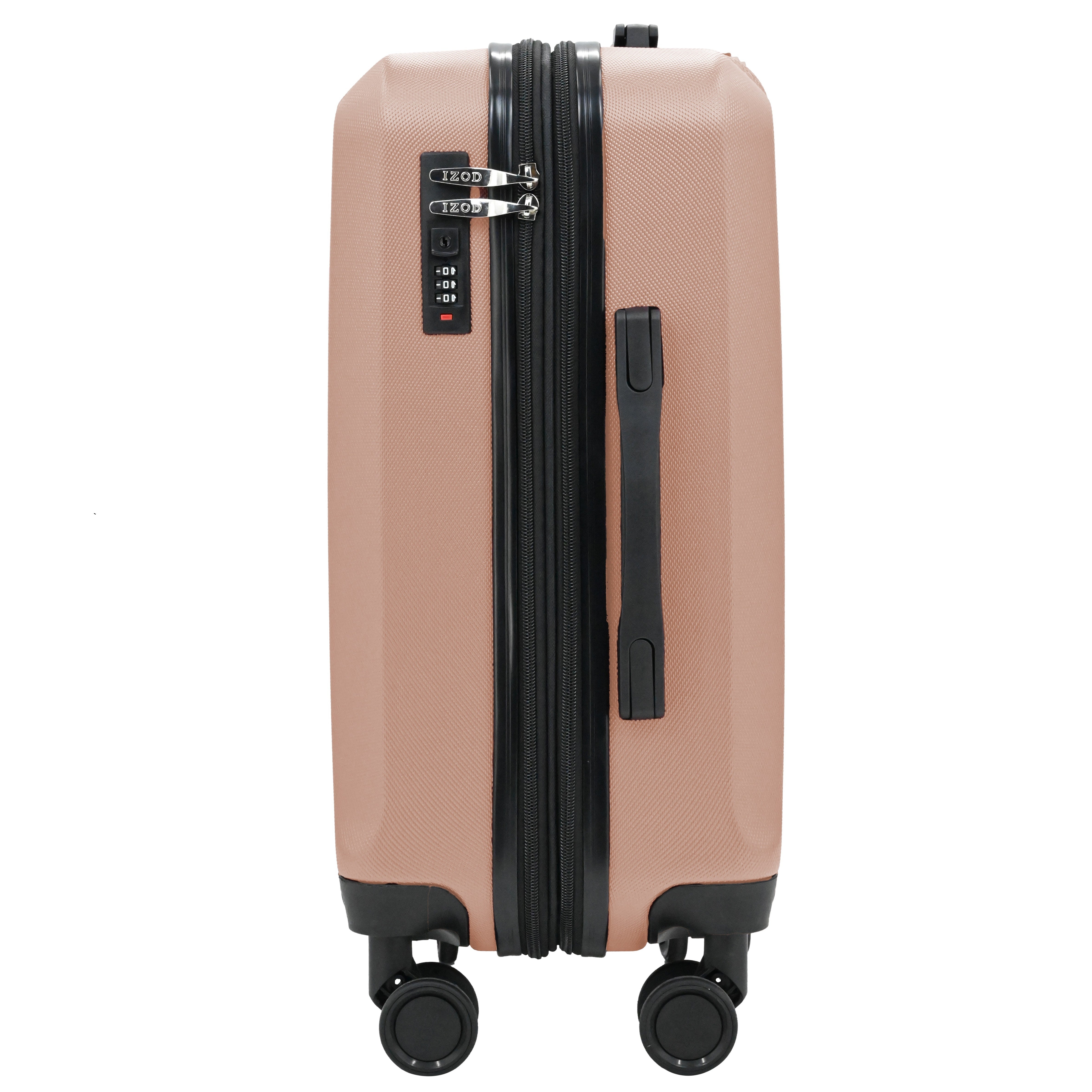 IZOD Zane 20-Inch Carry-On Luggage – Lightweight Expandable ABS Hardside Suitcase with 360° Dual Spinner Wheels & Built-In Combo Lock