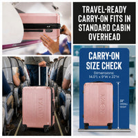 Zane 20 Inch Carry-On Expandable Spinner with Combo Lock