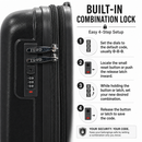 IZOD Soren 20 Inch Carry-On Expandable Hardside Luggage