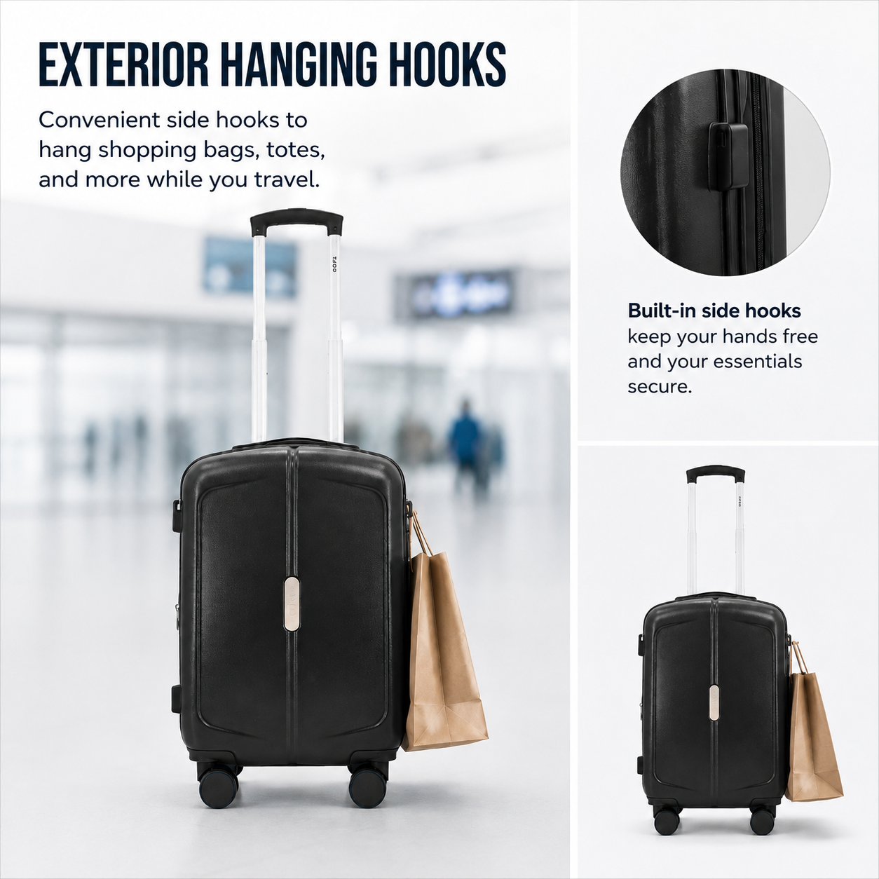 IZOD Mateo 20-Inch Carry-On Luggage – Lightweight Expandable ABS Hardside Suitcase with 360° Dual Spinner Wheels & Built-In Combo Lock