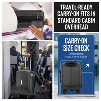 IZOD Mateo 20-Inch Carry-On Luggage – Lightweight Expandable ABS Hardside Suitcase with 360° Dual Spinner Wheels & Built-In Combo Lock