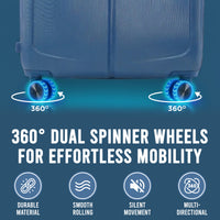 IZOD Mateo 20-Inch Carry-On Luggage – Lightweight Expandable ABS Hardside Suitcase with 360° Dual Spinner Wheels & Built-In Combo Lock
