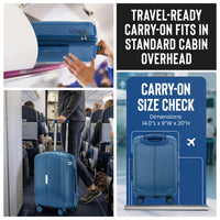 IZOD Mateo 20-Inch Carry-On Luggage – Lightweight Expandable ABS Hardside Suitcase with 360° Dual Spinner Wheels & Built-In Combo Lock