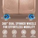 IZOD Mateo 20-Inch Carry-On Luggage – Lightweight Expandable ABS Hardside Suitcase with 360° Dual Spinner Wheels & Built-In Combo Lock
