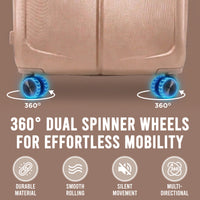 IZOD Mateo 20-Inch Carry-On Luggage – Lightweight Expandable ABS Hardside Suitcase with 360° Dual Spinner Wheels & Built-In Combo Lock