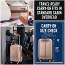IZOD Mateo 20-Inch Carry-On Luggage – Lightweight Expandable ABS Hardside Suitcase with 360° Dual Spinner Wheels & Built-In Combo Lock