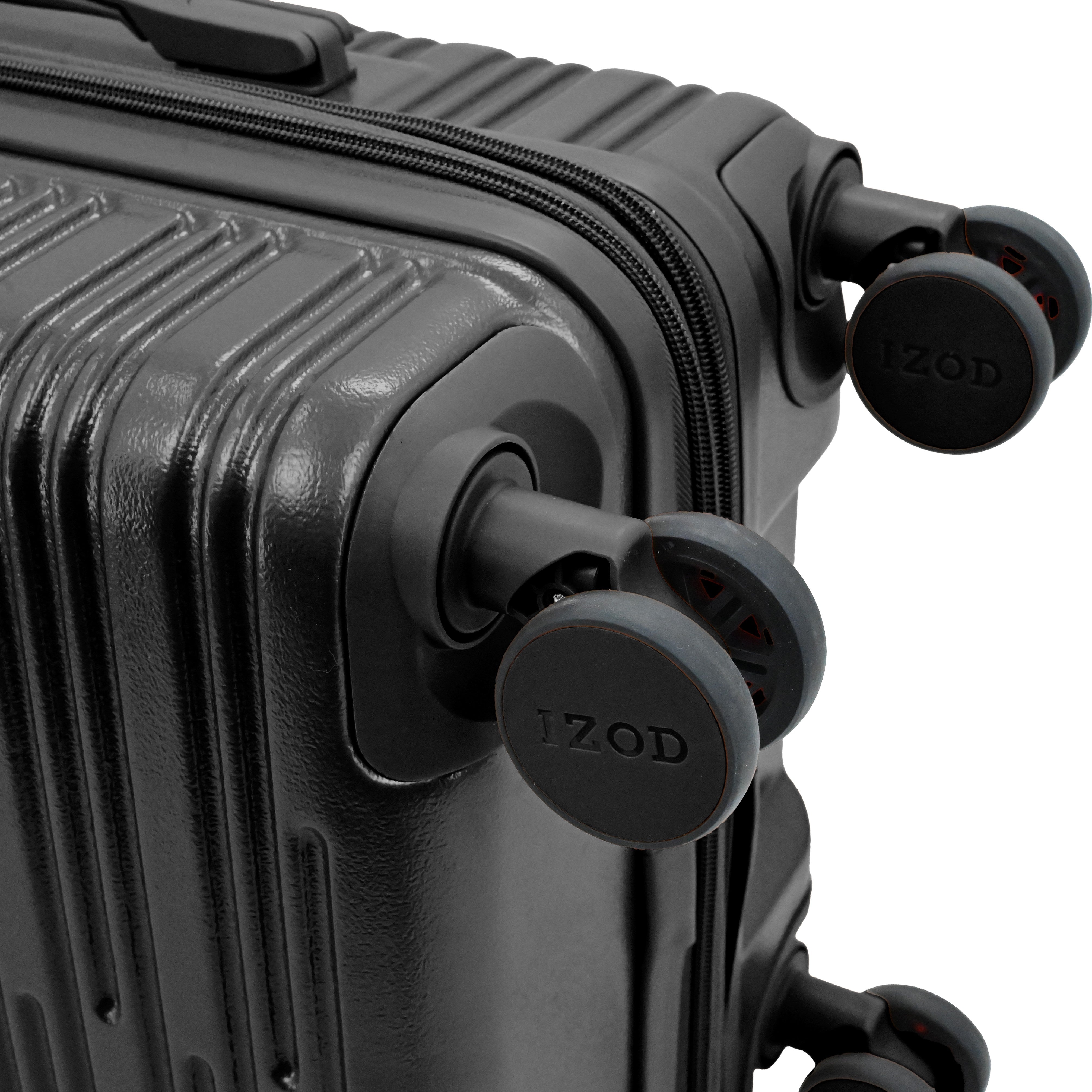 IZOD Romeo 20-Inch Carry-On Luggage – Lightweight Expandable ABS Hardside Suitcase with 360° Dual Spinner Wheels & Built-In Combo Lock