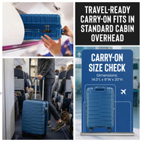 IZOD Romeo 20-Inch Carry-On Luggage – Lightweight Expandable ABS Hardside Suitcase with 360° Dual Spinner Wheels & Built-In Combo Lock