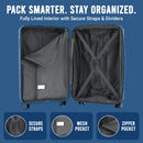 IZOD Romeo 20-Inch Carry-On Luggage – Lightweight Expandable ABS Hardside Suitcase with 360° Dual Spinner Wheels & Built-In Combo Lock